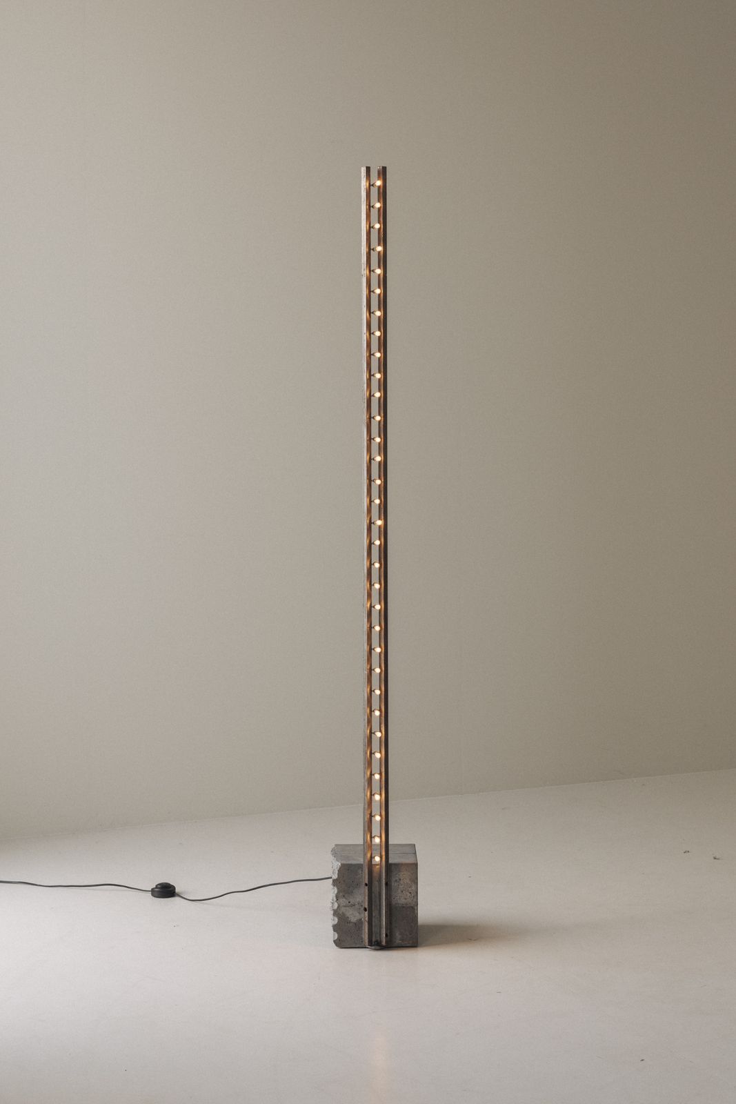 Sculptural Brutalist Floor Lamp In Concrete And Steel, 1980s. photo buy