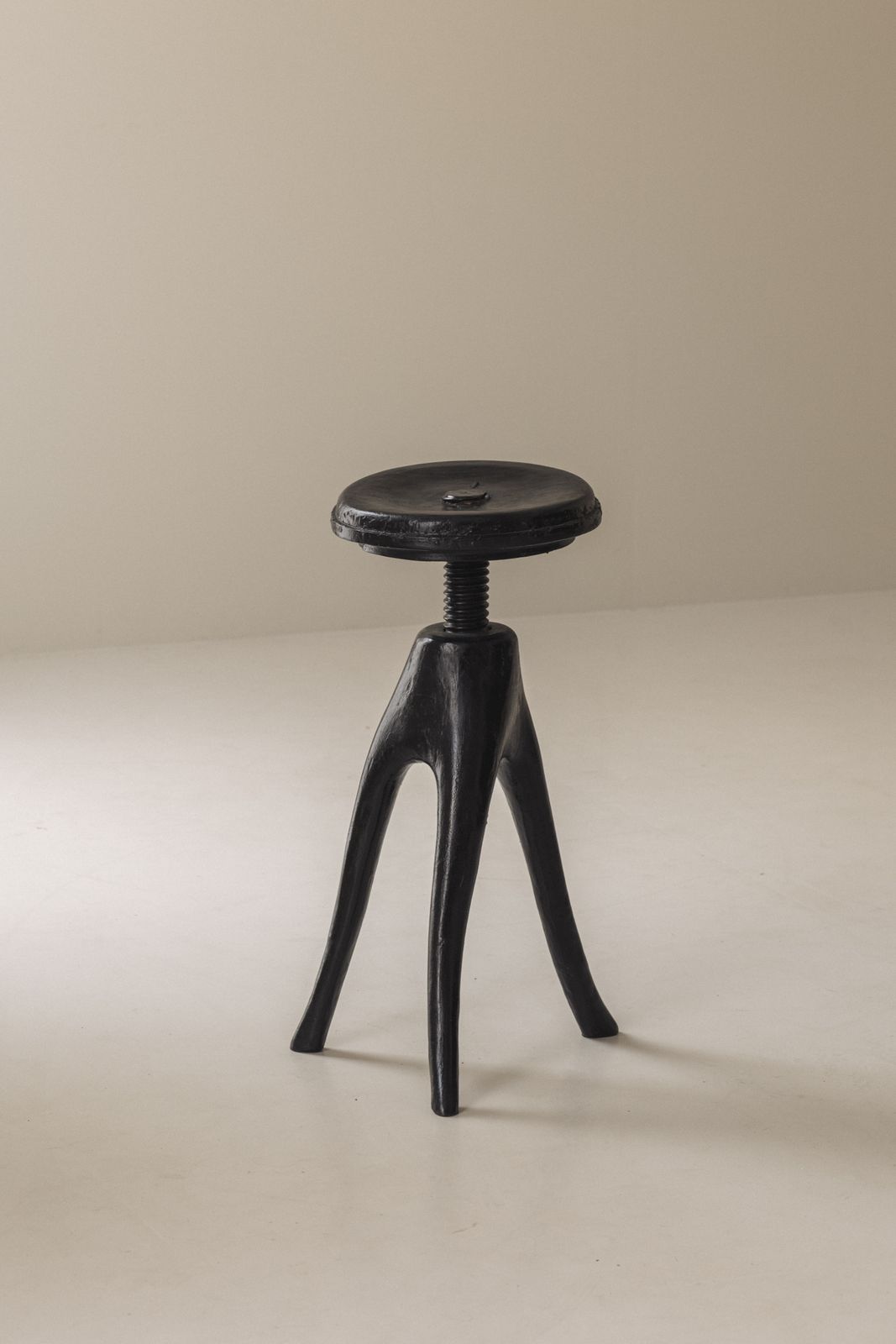 Danish Organic Tripod Stool With Adjustable Seat, Early 20th Century. photo buy