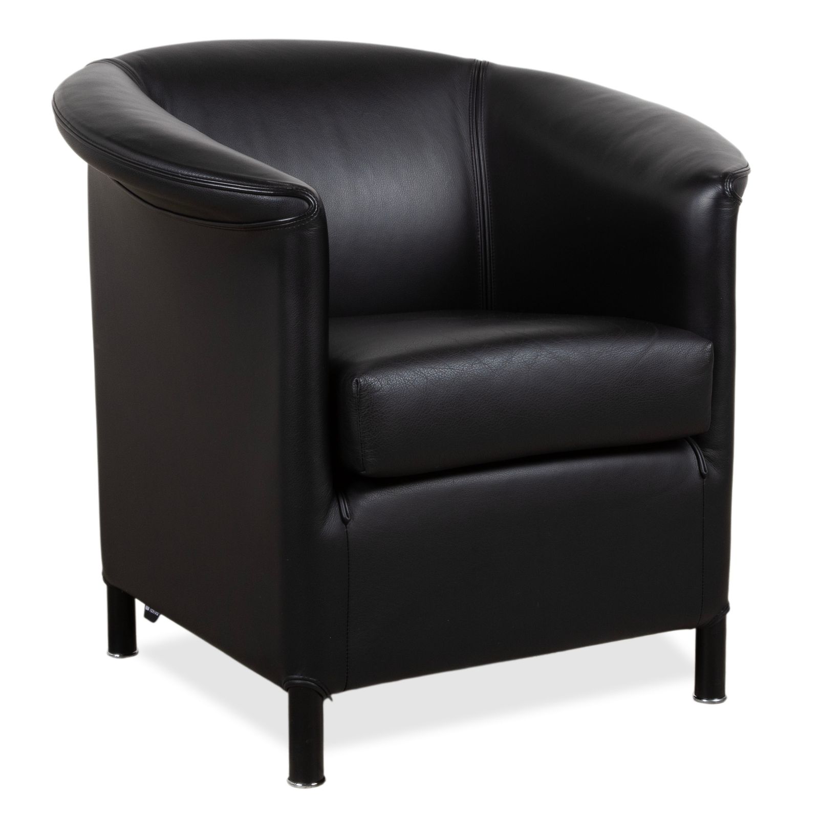 Wittmann Aura Leren Fauteuil Zwart