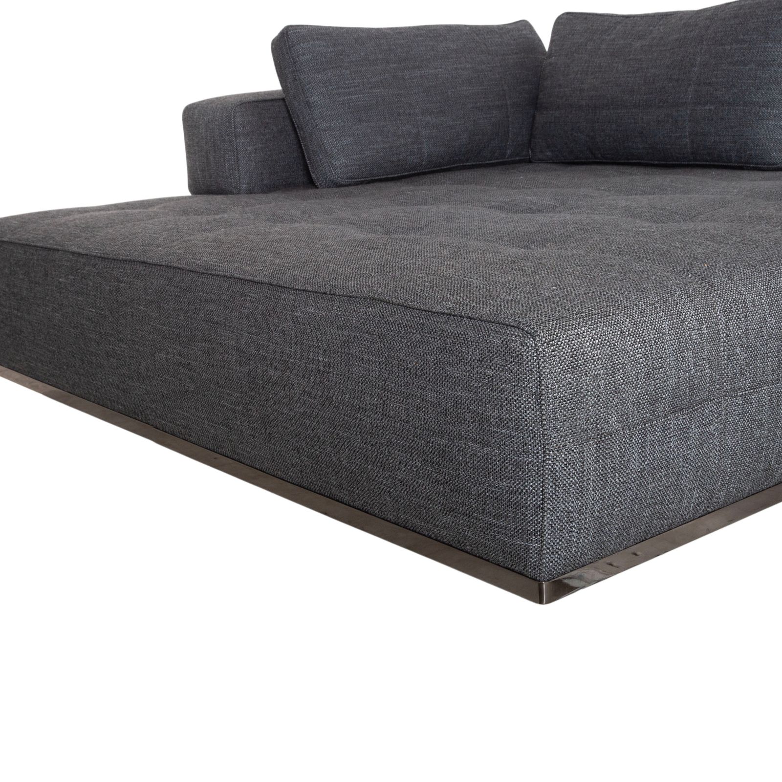 Canapé d'angle Minotti Lawrence en tissu gris photo for sale