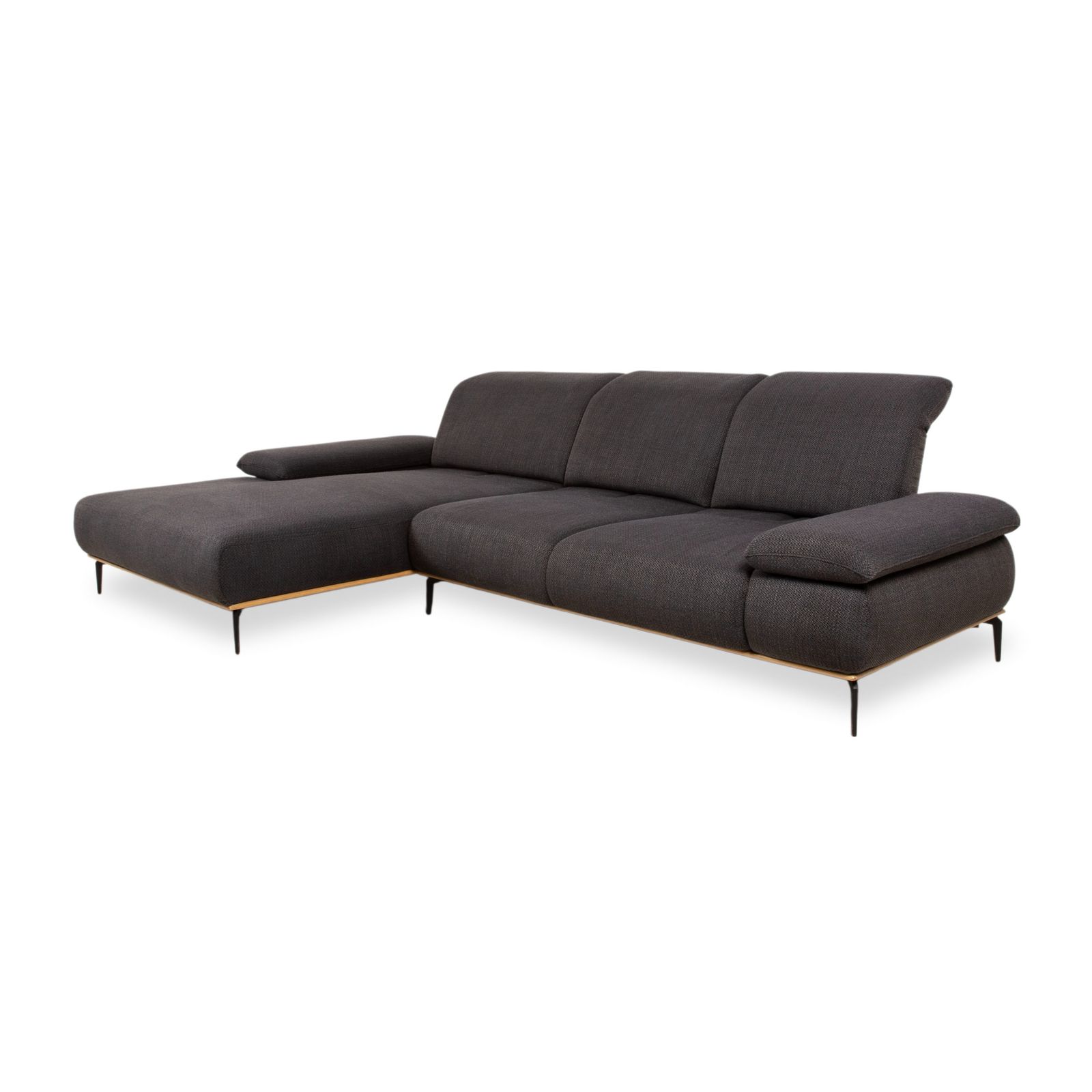 Willi Schillig Run Fabric Corner Sofa Anthracite Manual Function photo for sale
