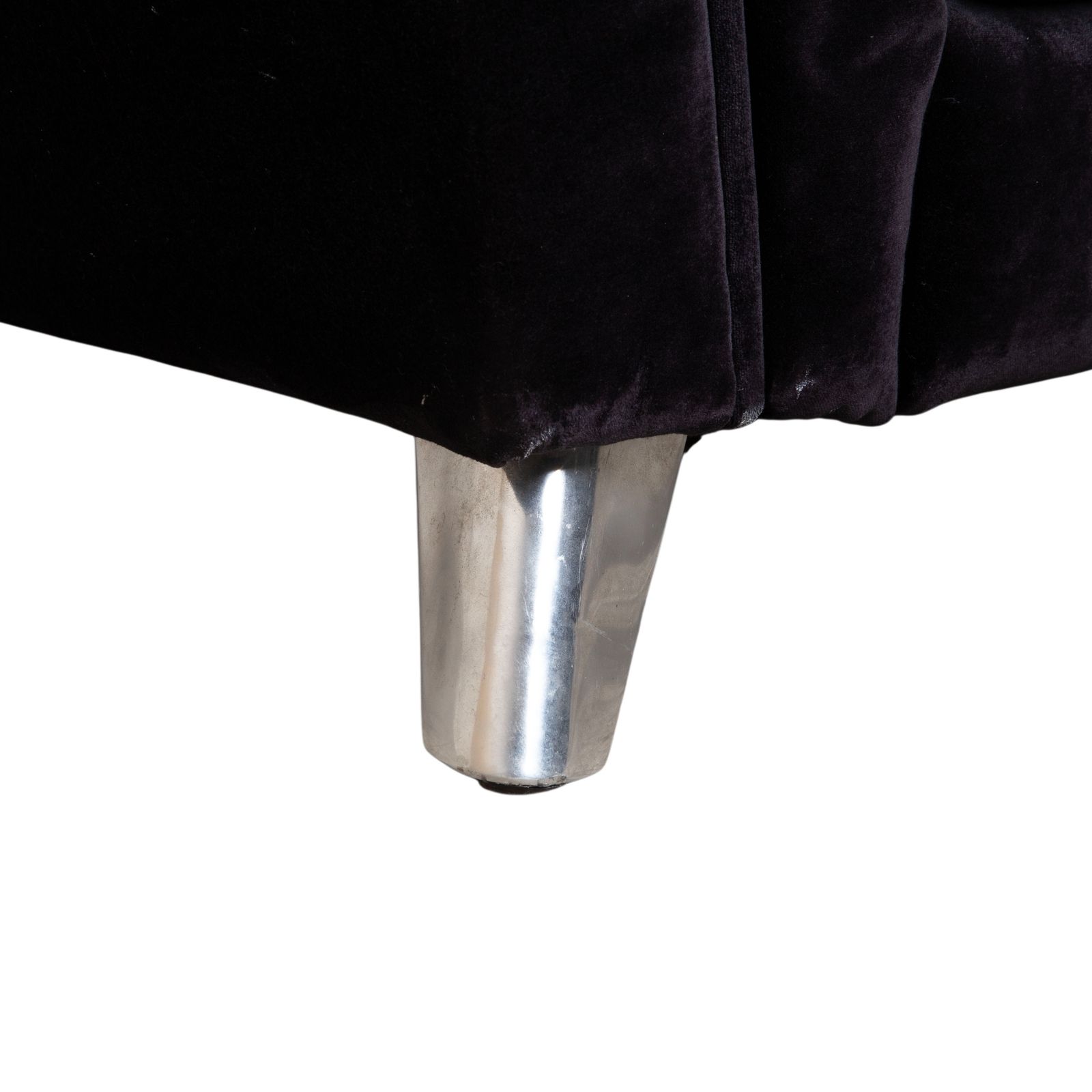 Bretz Chelsea Stof Driezitter, Aubergine, Paars, Zilveren Glitter, Manuele Functie, Slaapfunctie, Slaapbank photo buy