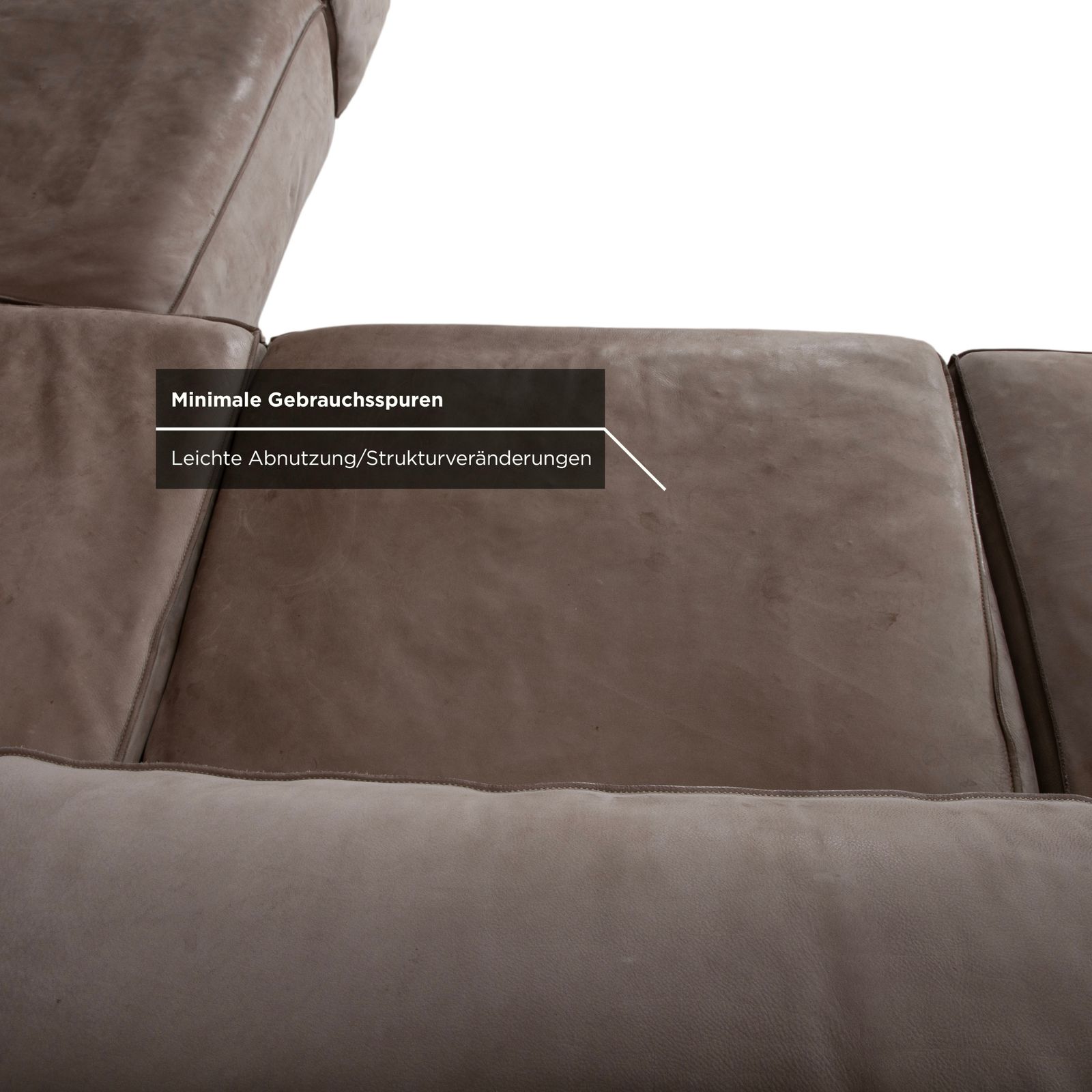 Baxter Leather Corner Sofa Grey Beige photo buy