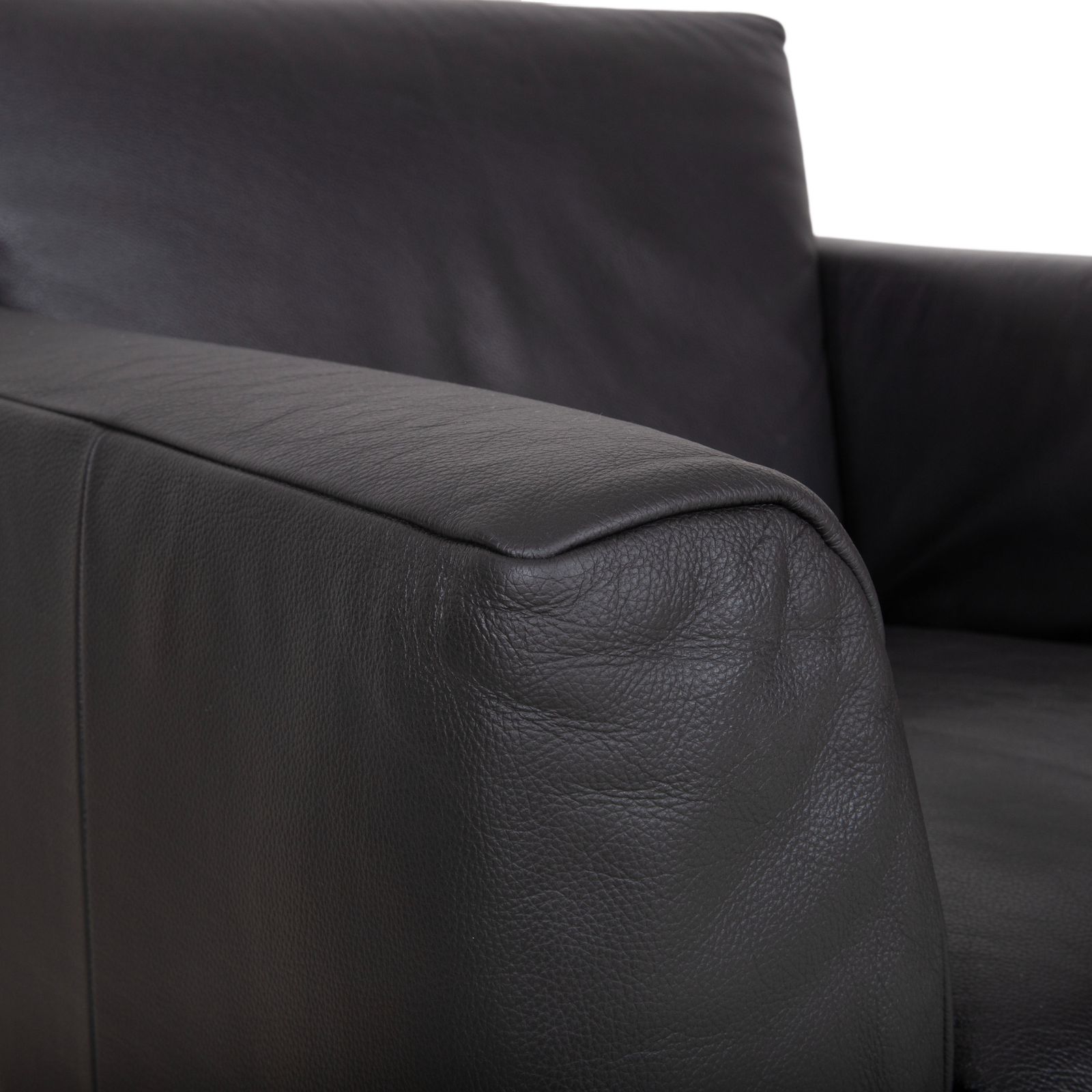 Ensemble fauteuil Rolf Benz 250 en cuir noir photo vinterior
