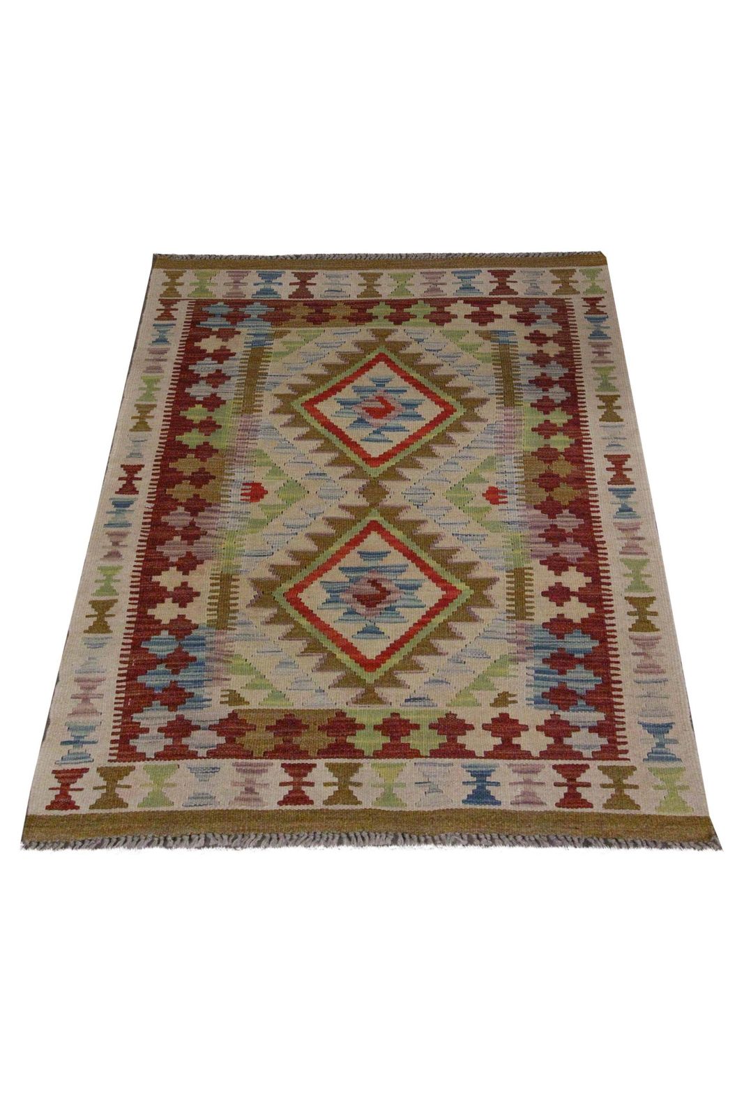 Small Geometric Zig Zag Kilim Flat Woven Wool Decorative Livingroom Rug photo Textiles