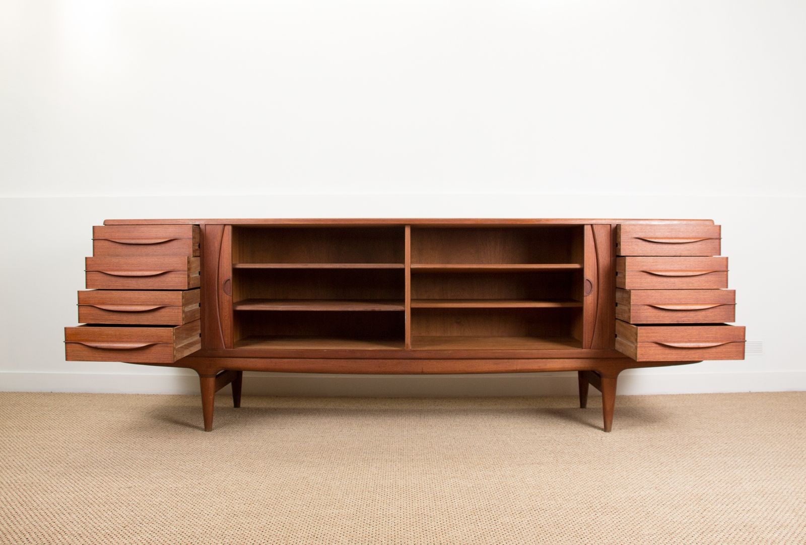 Large Danish Teak Sideboard, Model U15, By Johannes Andersen For Uldum Møbelfabrik, 1966. photo buy