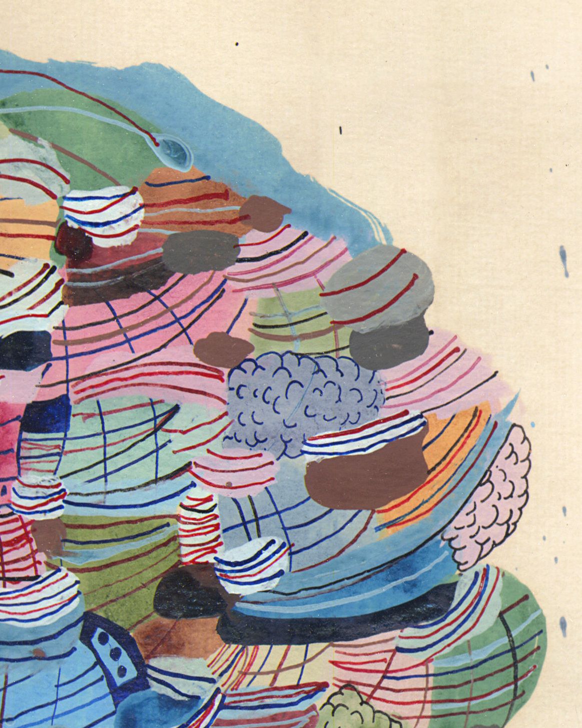 Levendige hedendaagse abstracte tekening van een vooraanstaand New Yorks kunstenaar photo Kunst