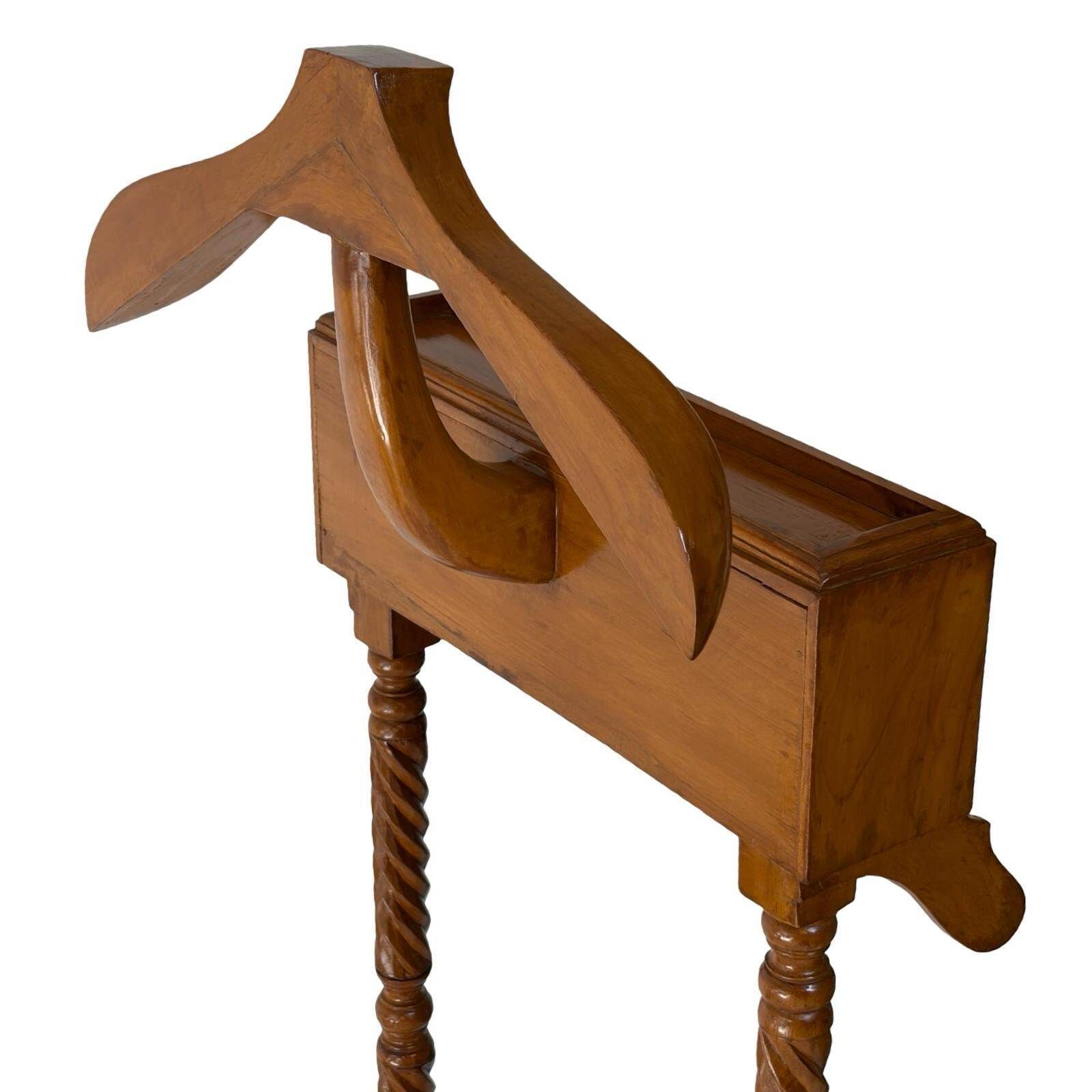 Dressboy / Valet Stand, Made In England, Two Drawers And Twisted Wooden Frame photo 371.0