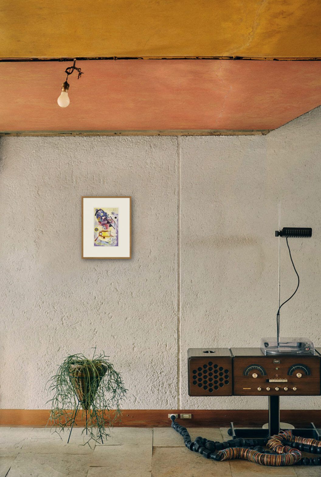 Fraai ingelijste lithografische print naar Kandinsky, 1960 photo for sale