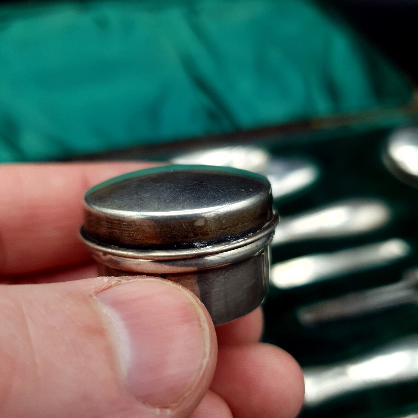 photo for sale Antiek manicureset met zilveren handvatten 1908 BHM Silver R.U & Co & W.G.K maker en doos