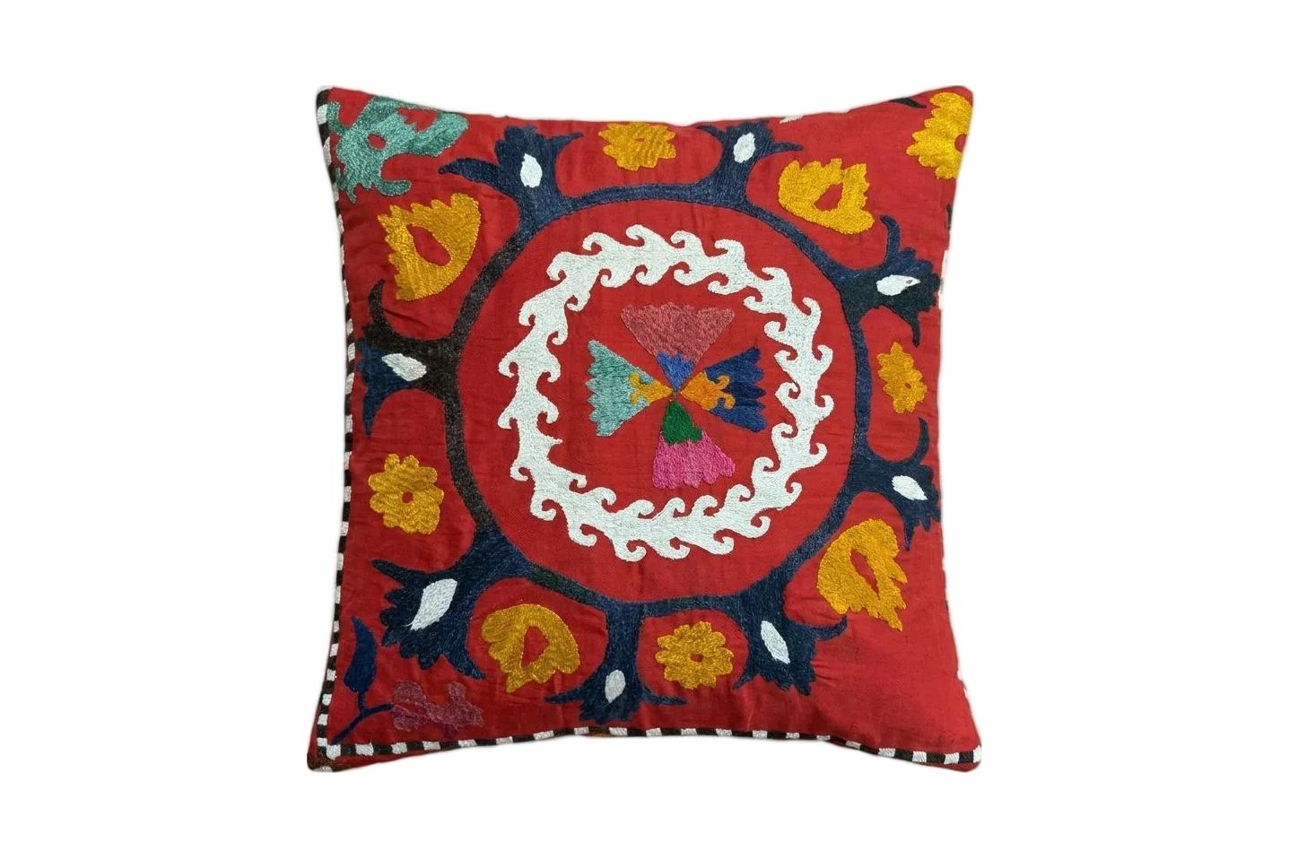 Housse de coussin Suzani de Boukhara, 56 x 64 cm