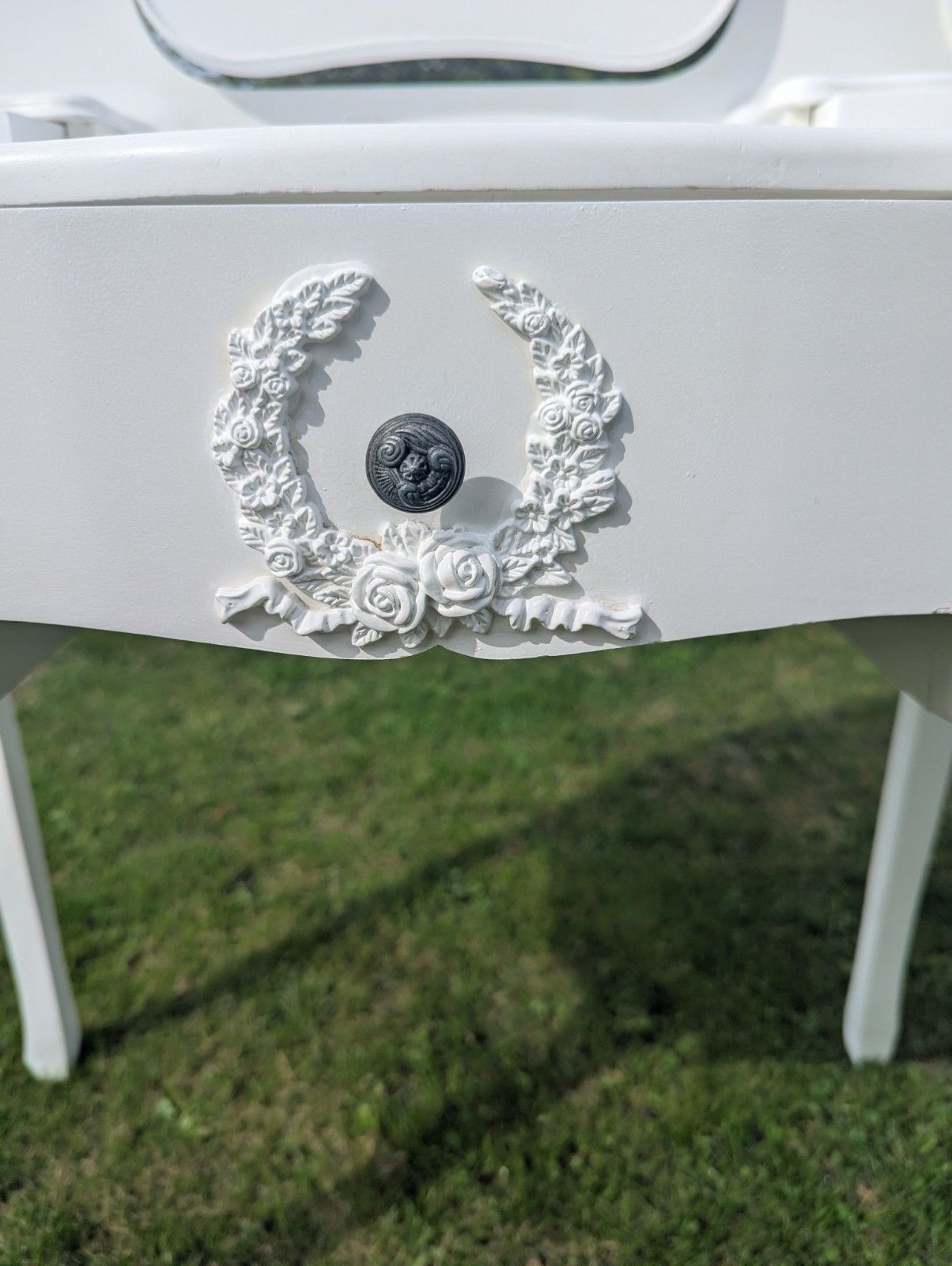Furniture French Armoire Painted Quality Dressing Table & Mirror  Delivery Available 0374 photo