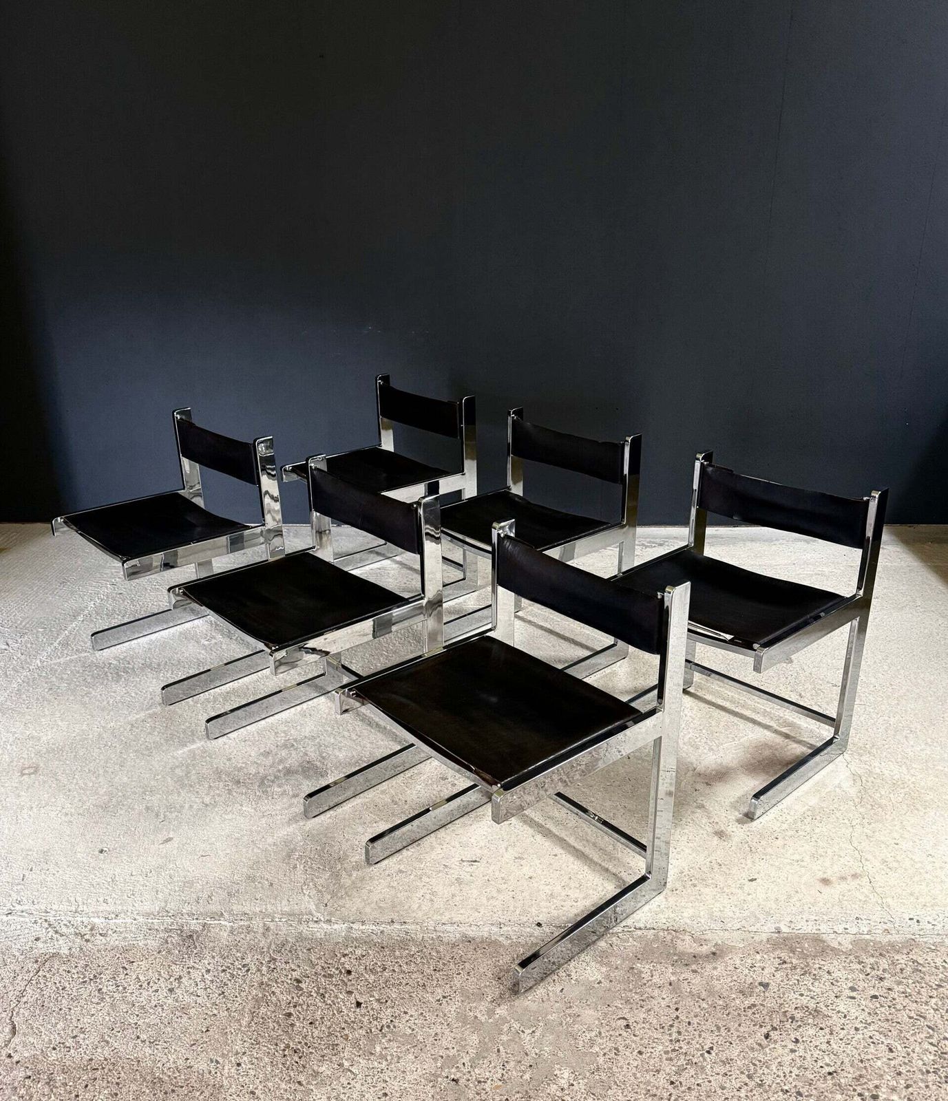 Brutalist Design Dining Chairs By Sigma Furniture, 1967 Belgium photo vinterior