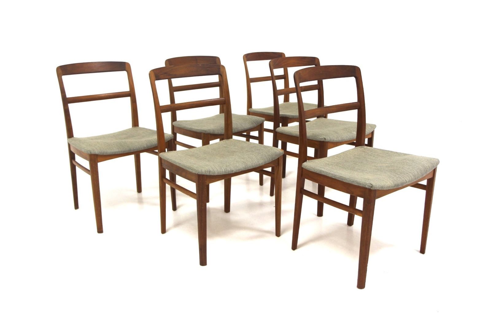 Teak Chairs From Ib Kofod Larsen, Denmark, 1960, Set Of 6 photo for sale