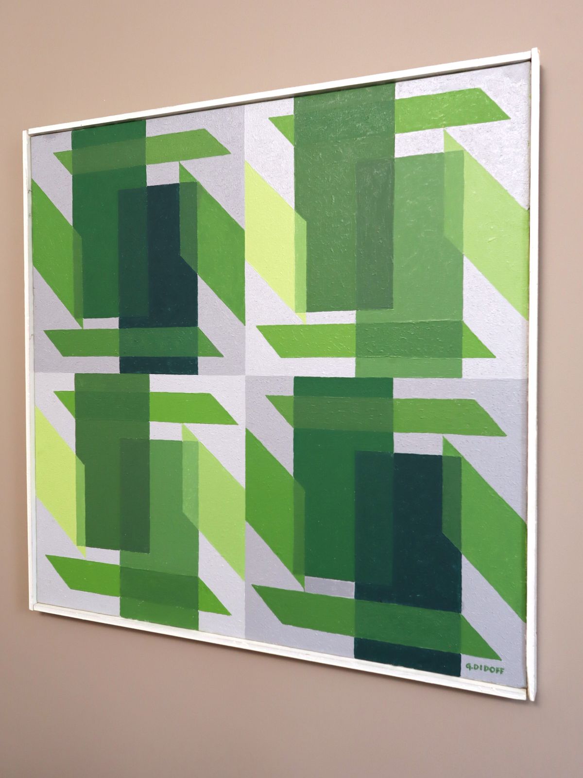 Shifts In Green, olieverfschilderij photo Kunst