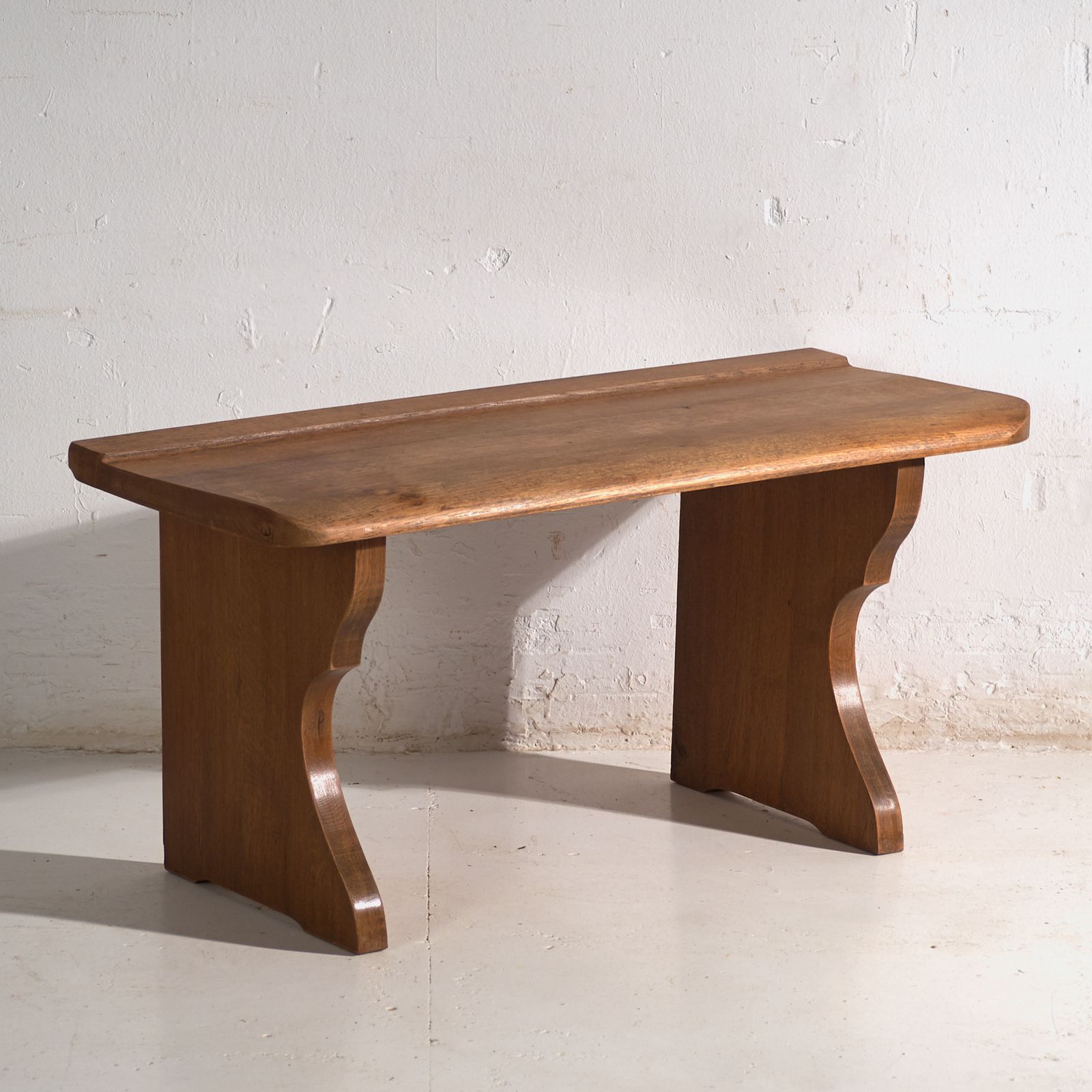 Antique Organ Bench In Solid Oak Wood  Central Europe Circa 1940