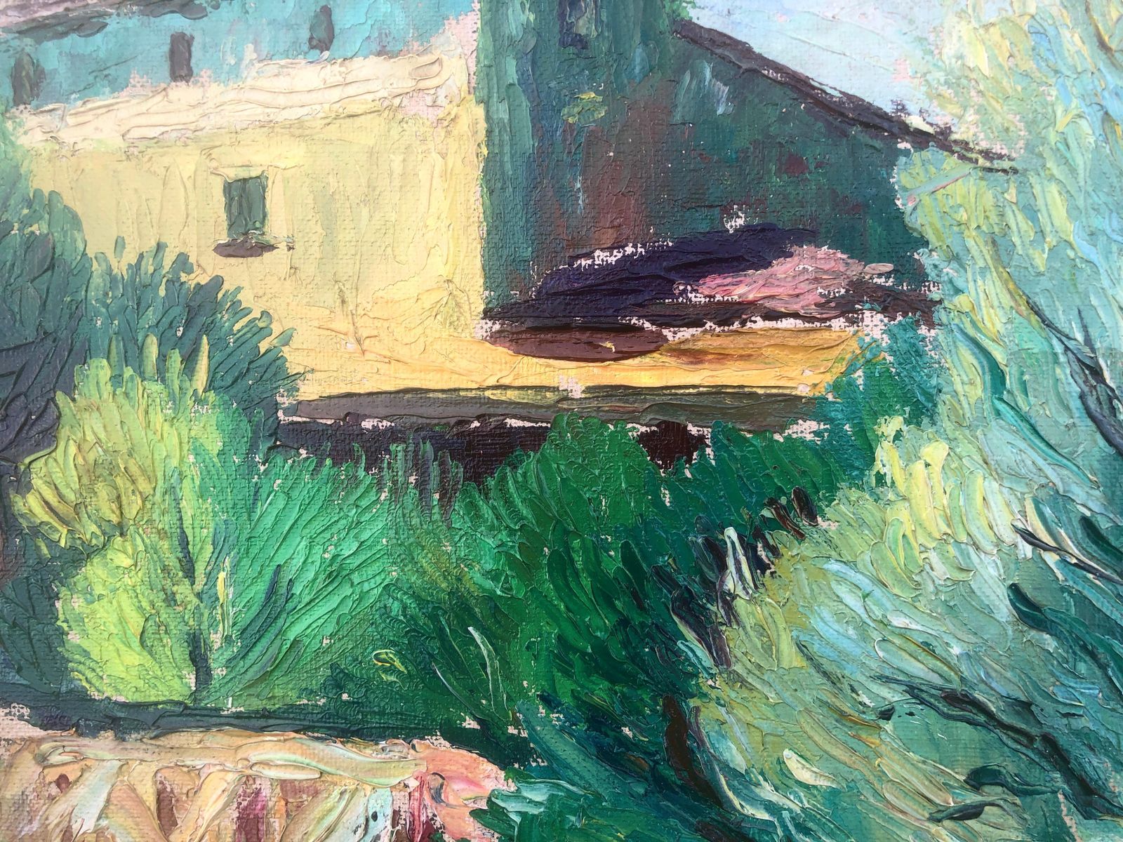 Paysage impressionniste espagnol Joaquín Terruella Matilla, mas catalan et jardin méditerranéen, vers 1920 photo Art