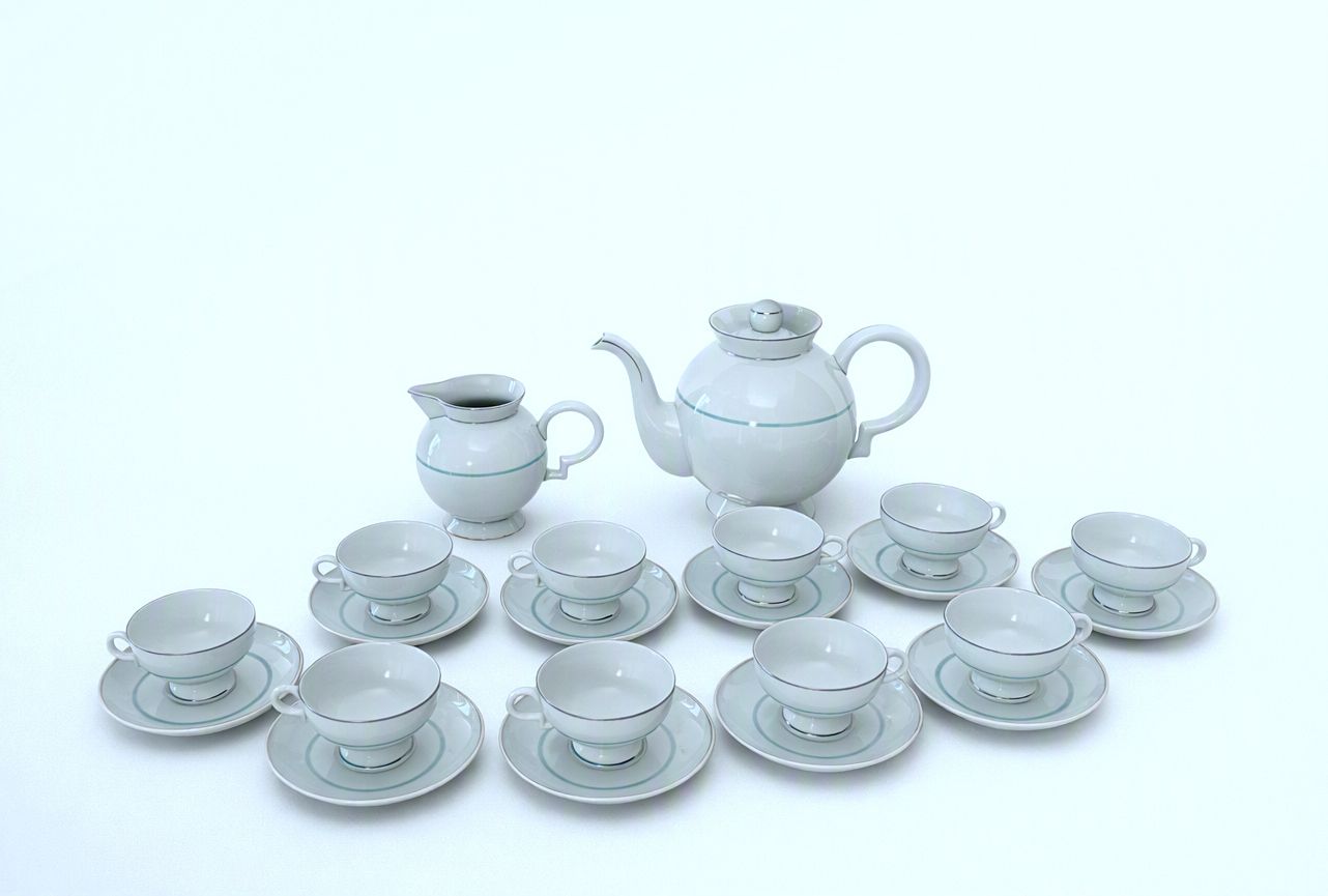 Richard Ginori Tea / Coffee Porcelain Service Mod. Barbara / Gio Ponti 1930
