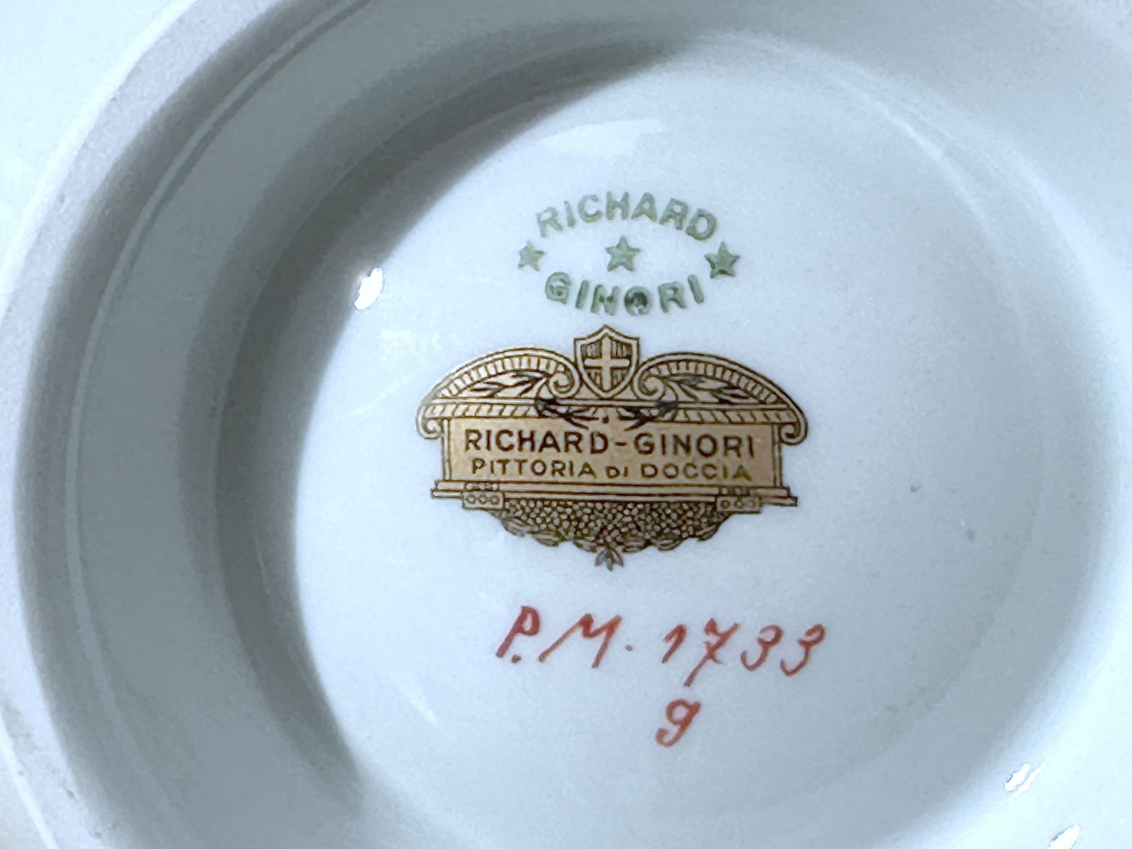 photo vinterior Richard Ginori Tea / Coffee Porcelain Service Mod. Barbara / Gio Ponti 1930