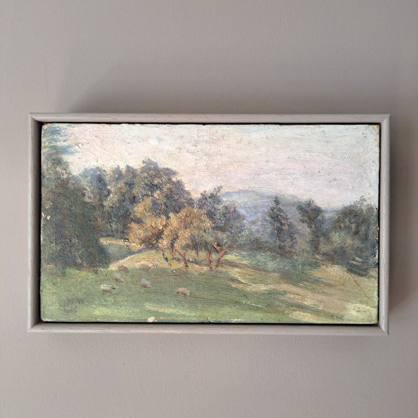 Small Oil Painting Of A Rural Landscape photo 95.0