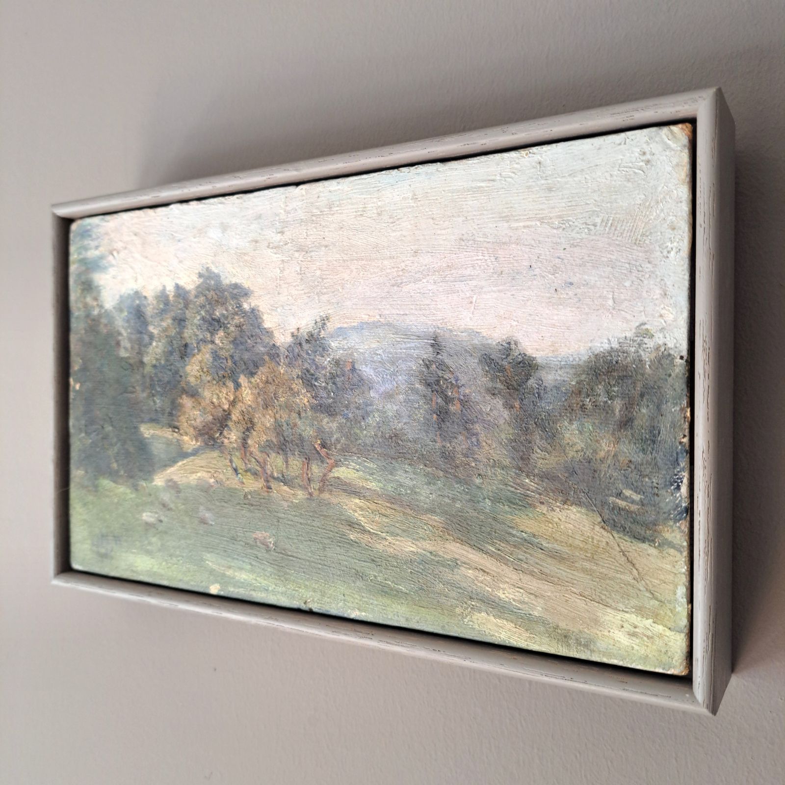 Small Oil Painting Of A Rural Landscape photo vinterior