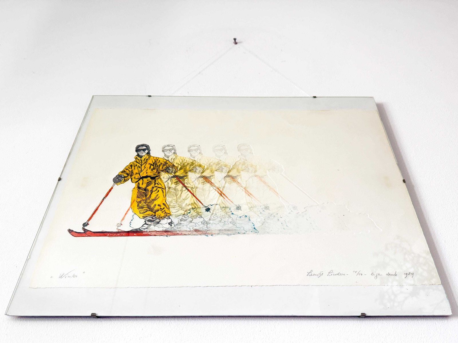 Vintage Relief Artwork Winter (14/50) By Leentje Linders  Figurative Contemporary 1989 photo buy