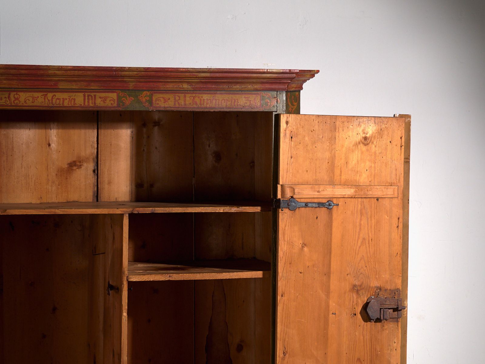 Antique Painted Armoire In Pine Wood Austria Year 1831 photo buy
