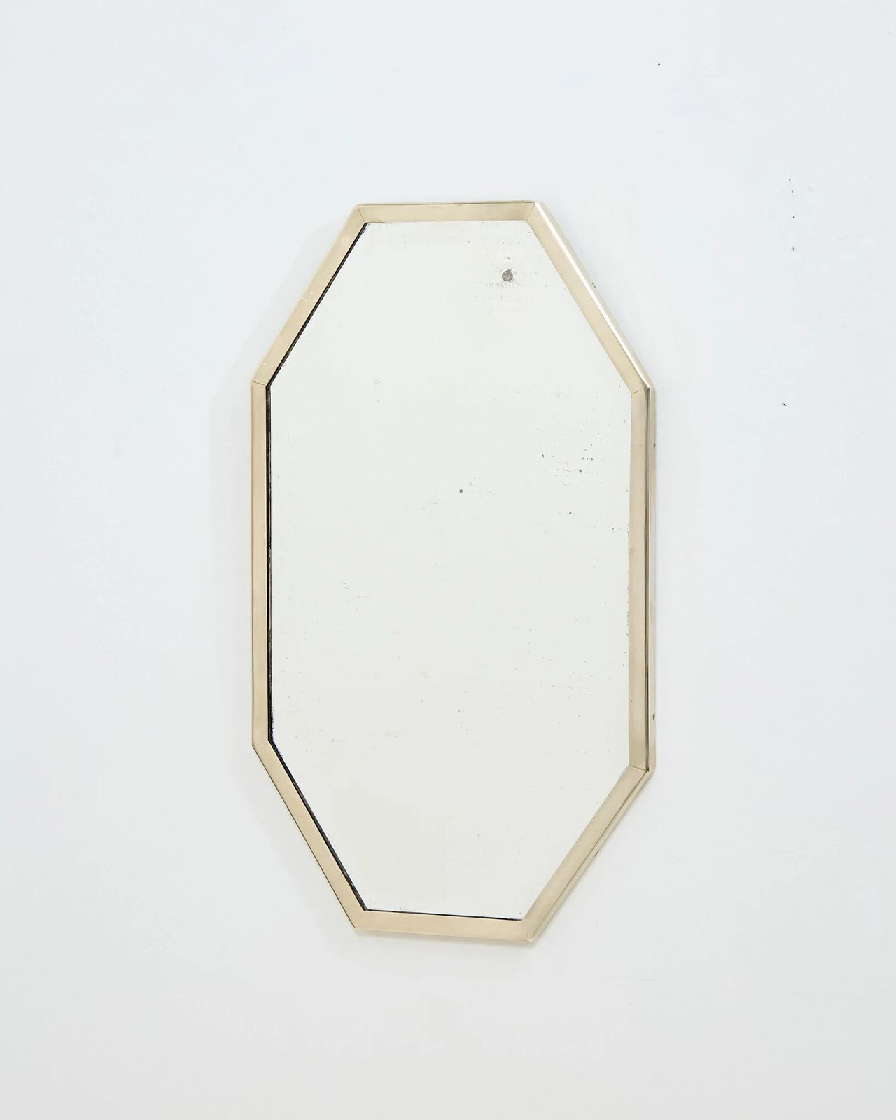 Nikkel hexagonale spiegel, jaren 1920 photo furniture