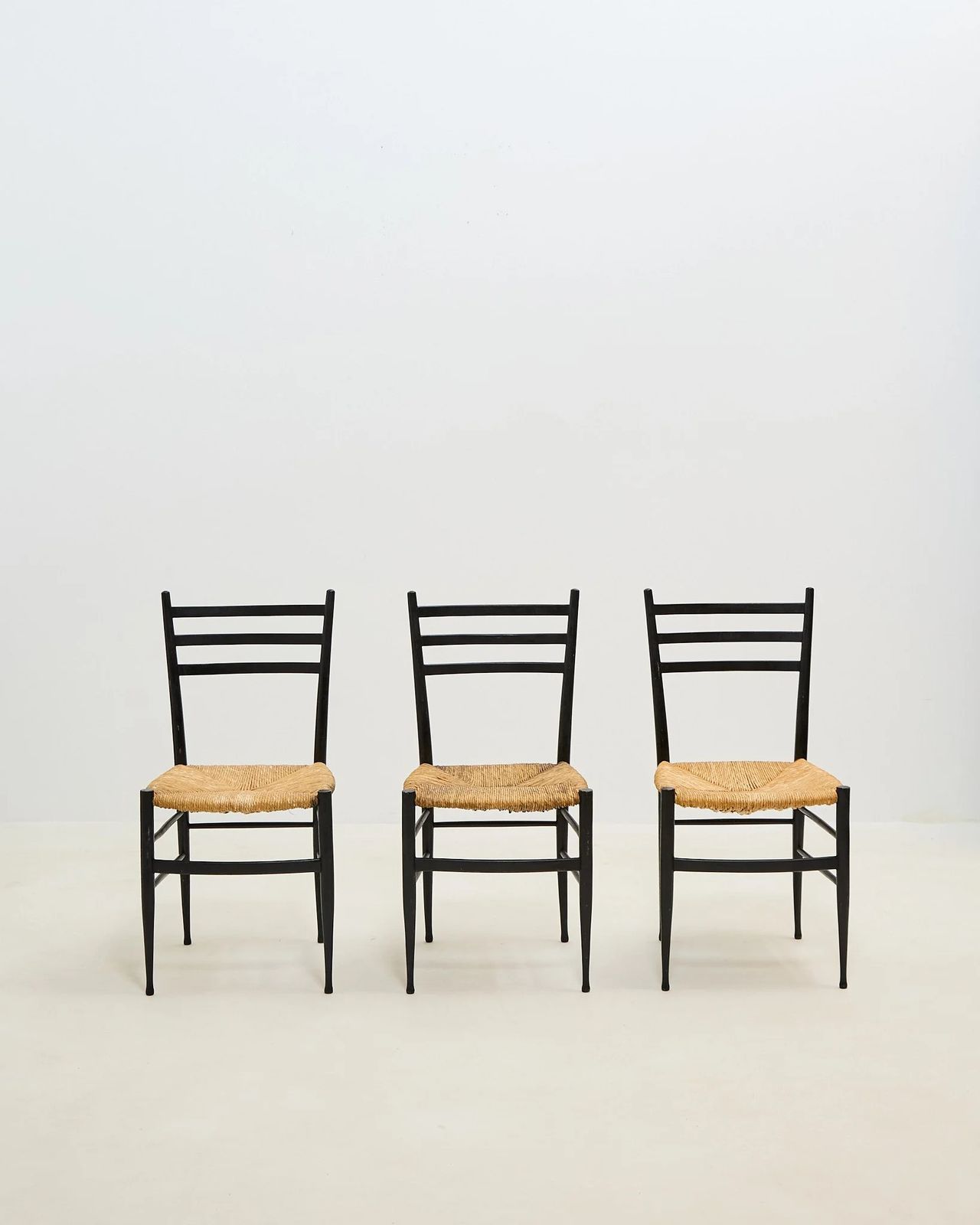Gio Ponti Style Chairs X 6, 1950s photo for sale