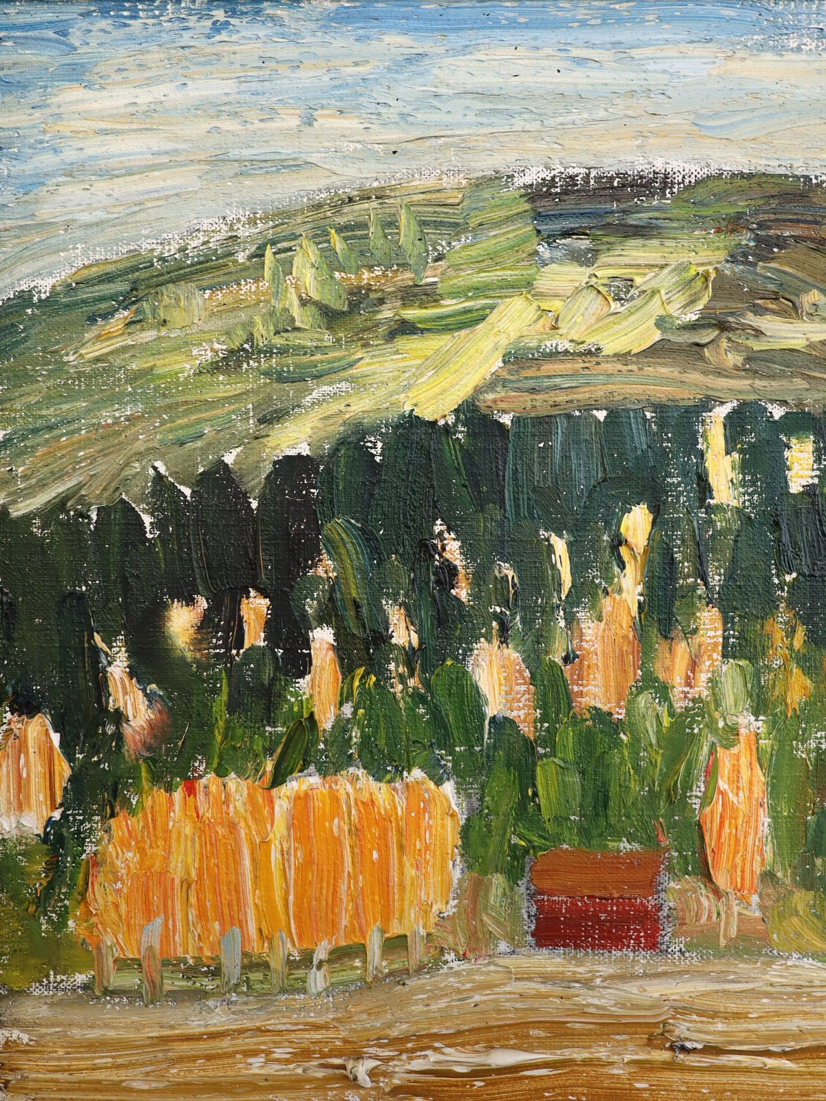 The Hills Beyond, olieverfschilderij, jaren 1970 photo buy