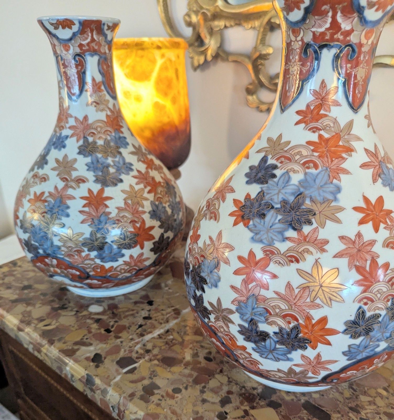 Paire de vases Imari japonais, période Meiji 1868 1912, livraison disponible 0376 photo Décoration