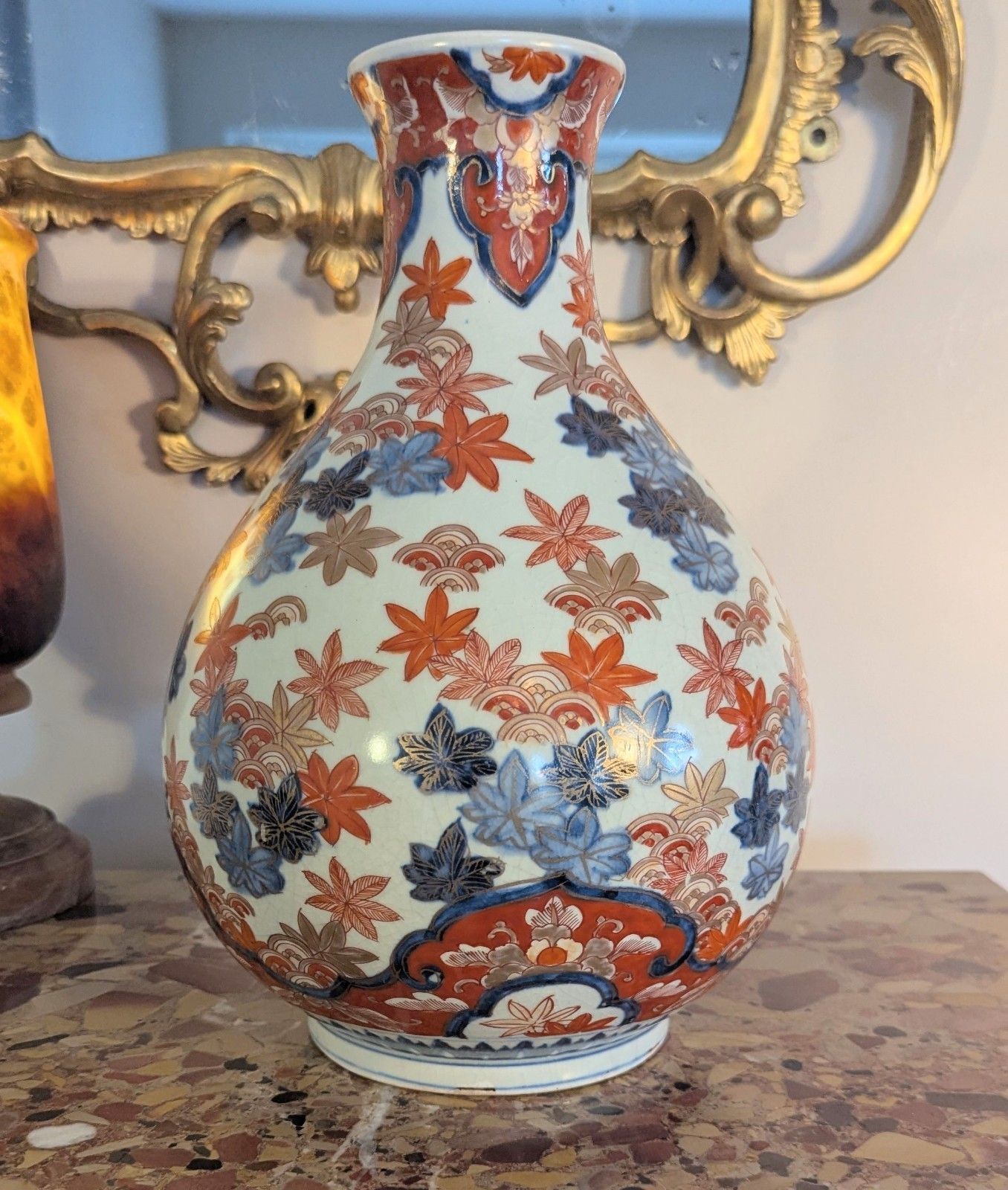 Vase Imari japonais à col court, époque Meiji, 1868-1912, livraison disponible, 0378 photo 495.0