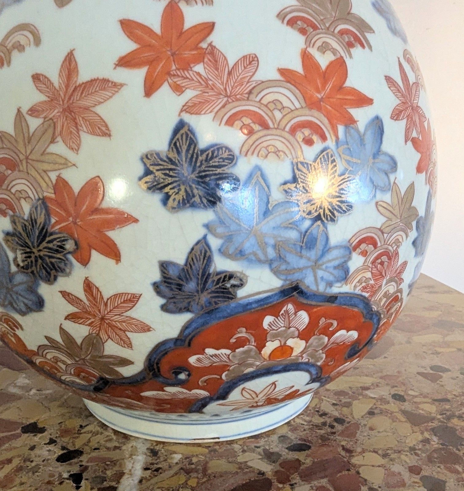 Vase Imari japonais à col court, époque Meiji, 1868-1912, livraison disponible, 0378 photo vinterior