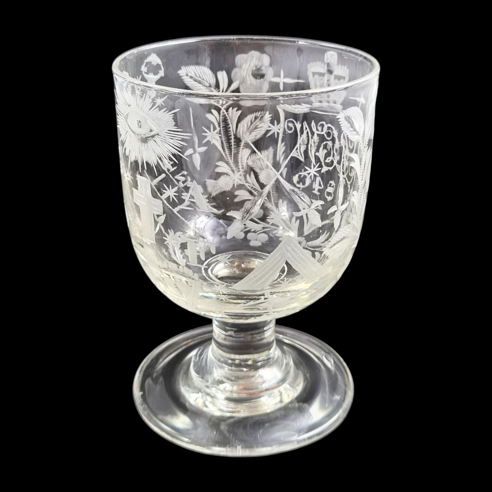 photo furniture North East English Engraved Gaof Lead Glass Rummer, C.1820–1830