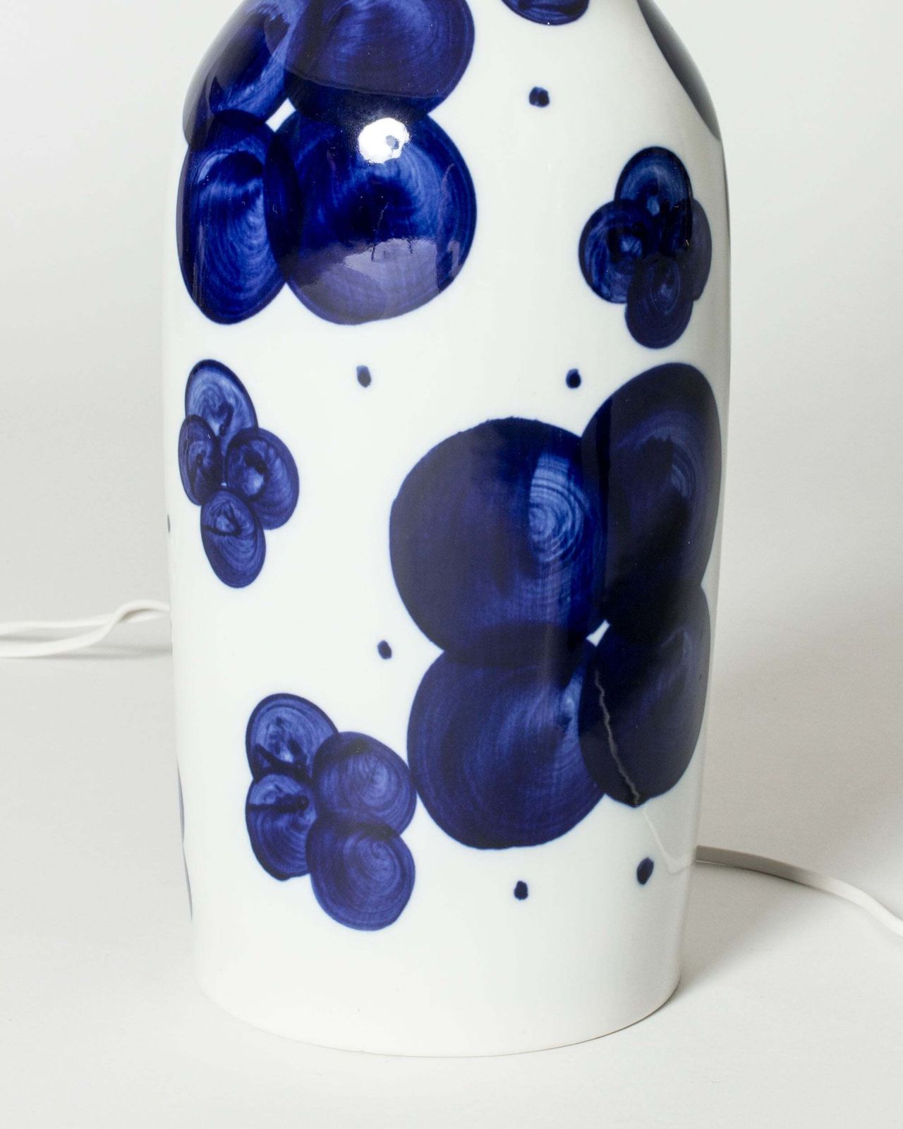 Midcentury Porcelain Table Lamps By Sylvia Leuchovius, Rörstrand, Sweden, 1960s photo vintage