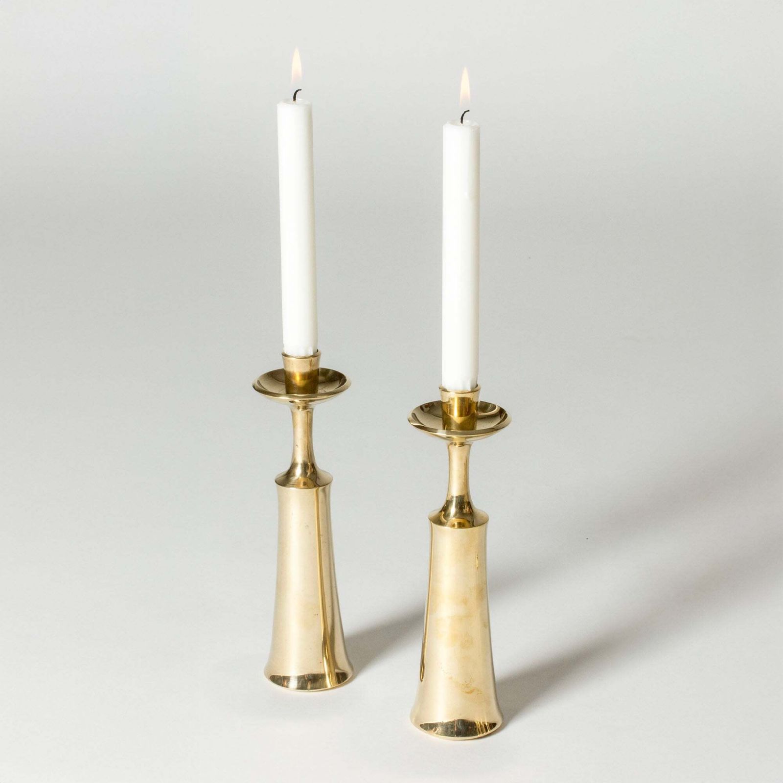 Vintage Midcentury Pair Of Brass Candlesticks By Jens Quistgaard, Denmark, 1950s photo furniture