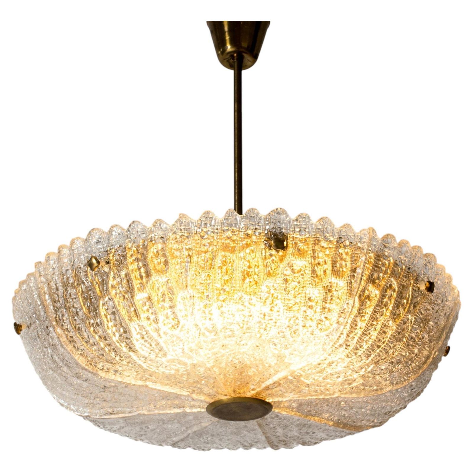 Mid-Century Modern Hanglamp van Carl Fagerlund, Orrefors, Zweden, ca. jaren 1950