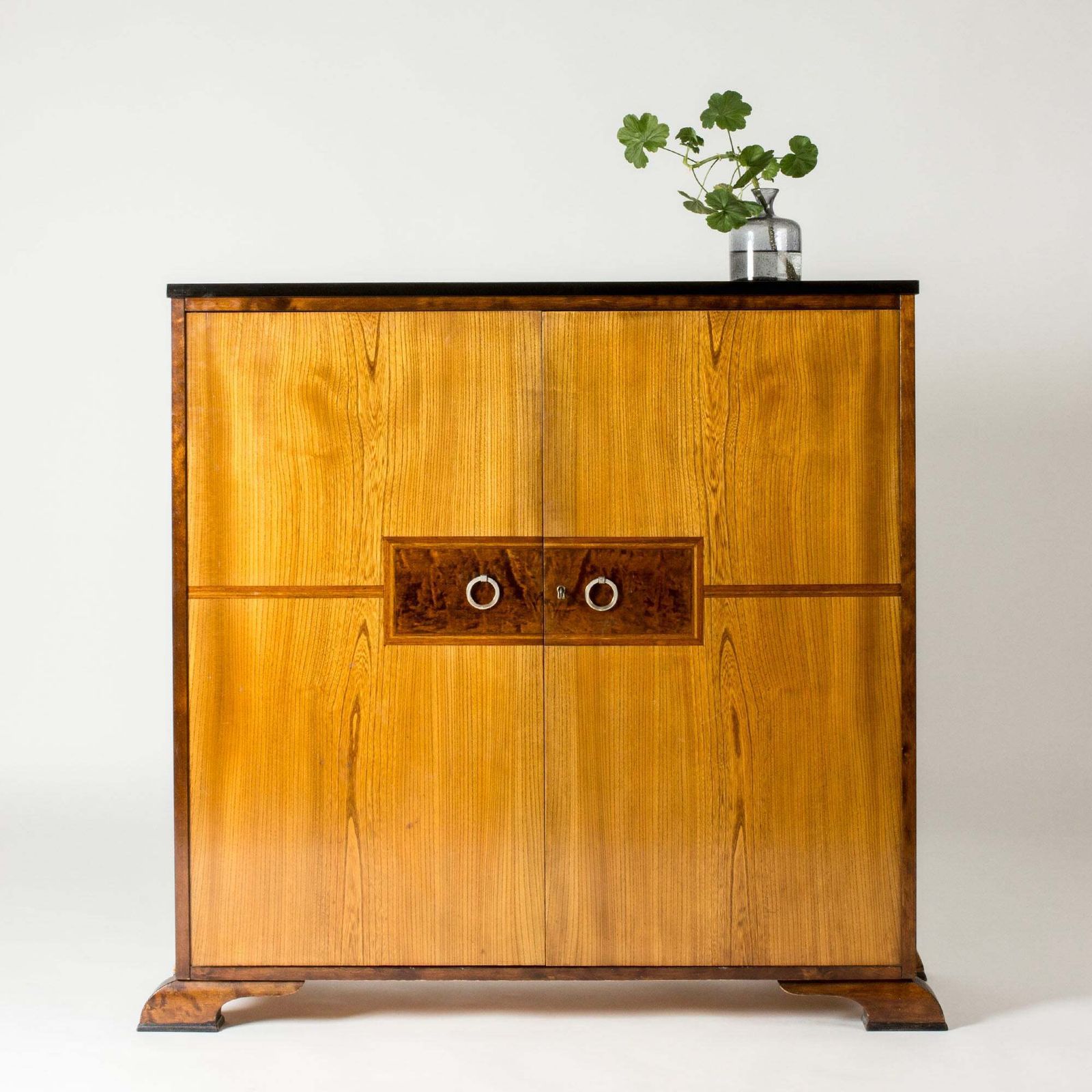 6548.0 Swedish Grace Elm And Birch Cabinet, Sweden, 1930s photo