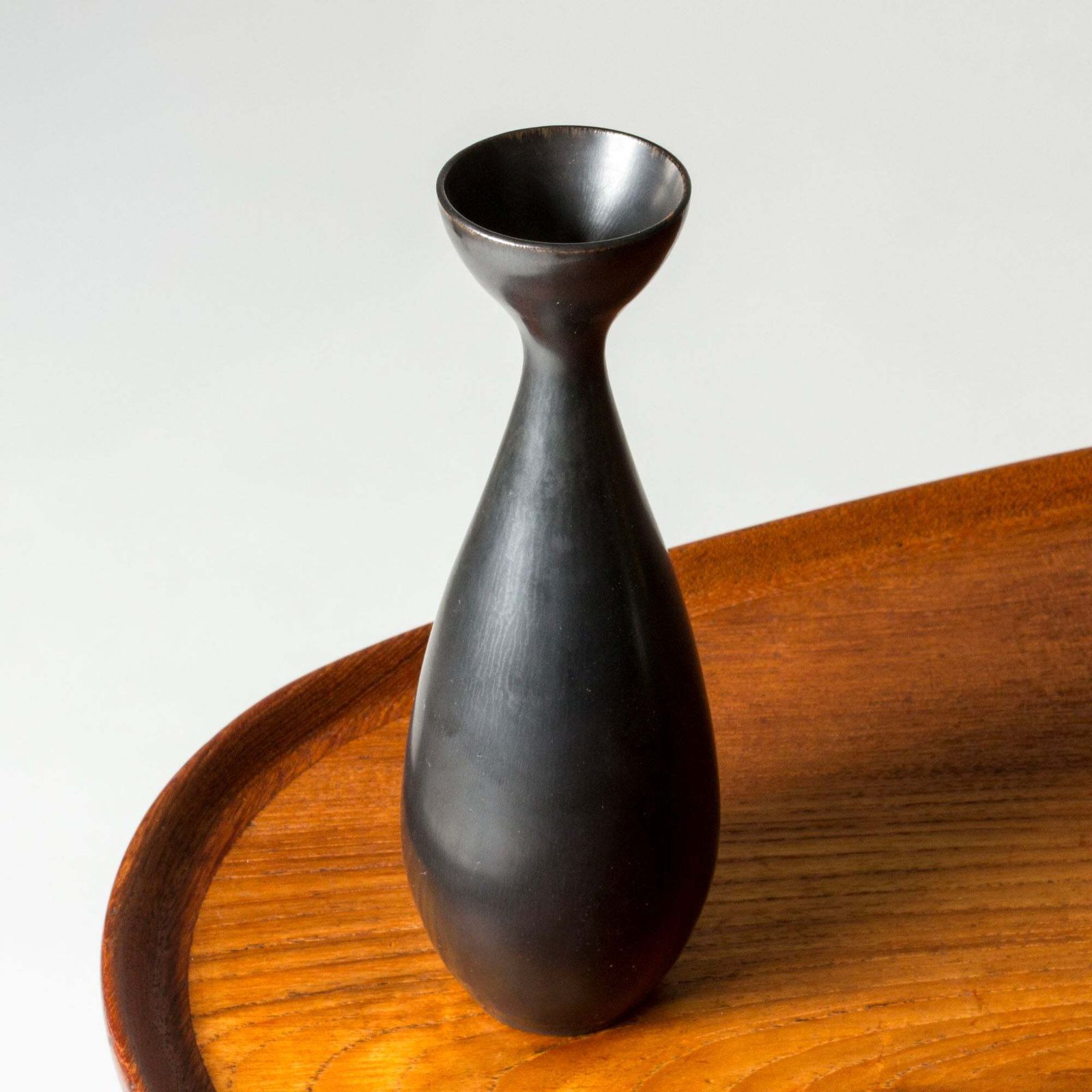 Vase en grès mid-century par Carl-Harry Stålhane, Rörstrand, Suède, années 1950 photo Décoration