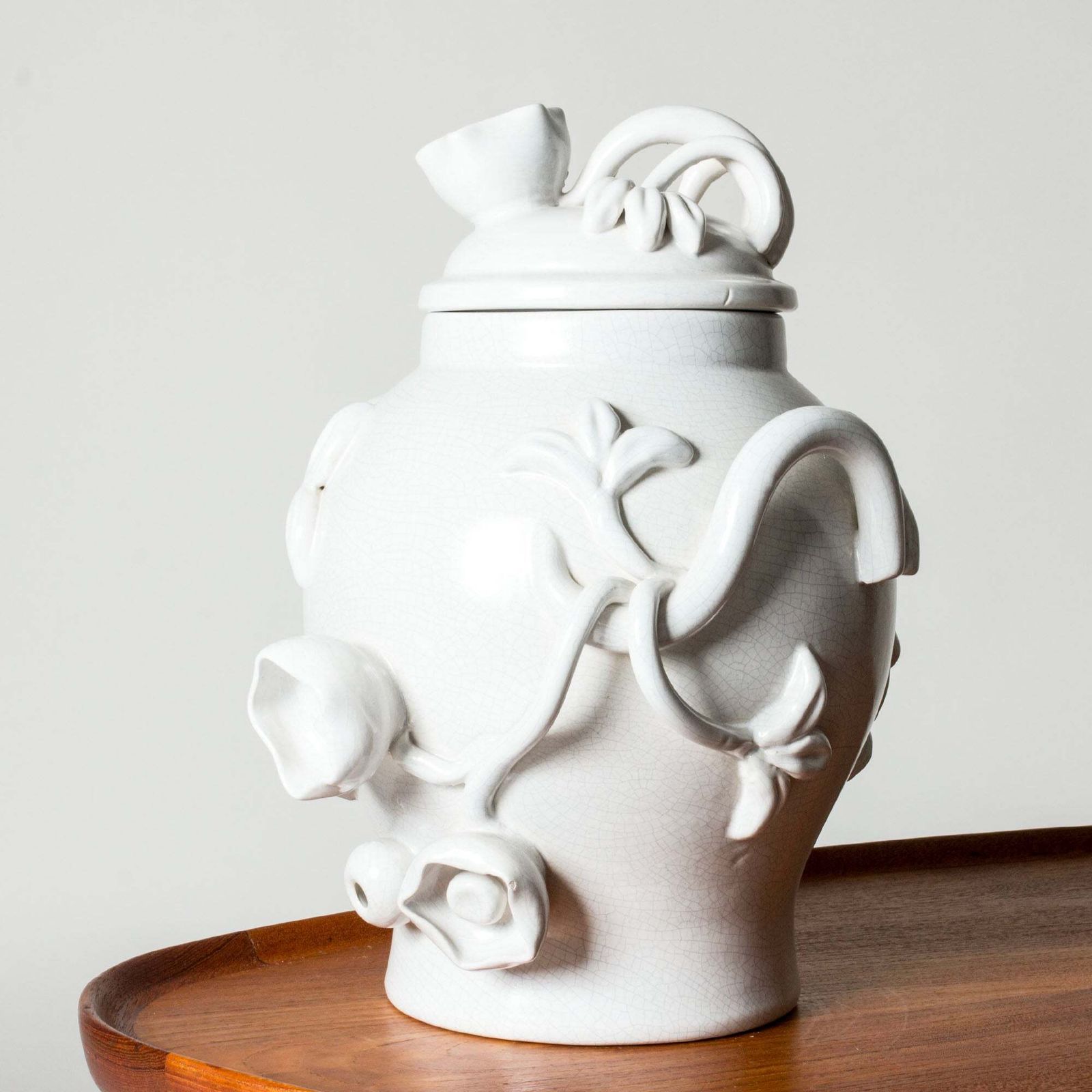 Lidded Earthenware Urn By Eva Jancke Björk, Bo Fajans, Sweden, 1930/40s photo furniture