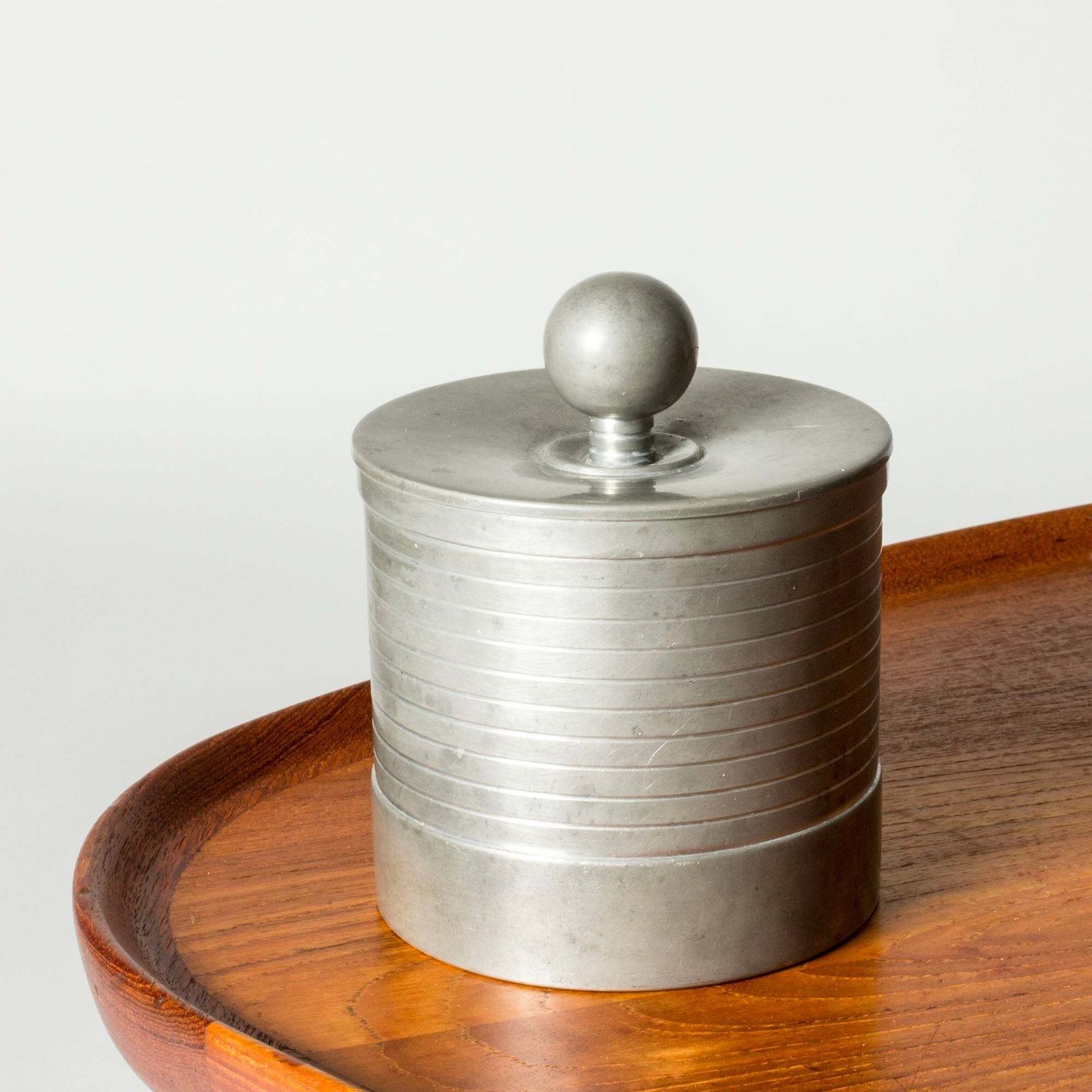 Functionalist Lidded Pewter Box From Gab, Sweden, 1935 photo furniture