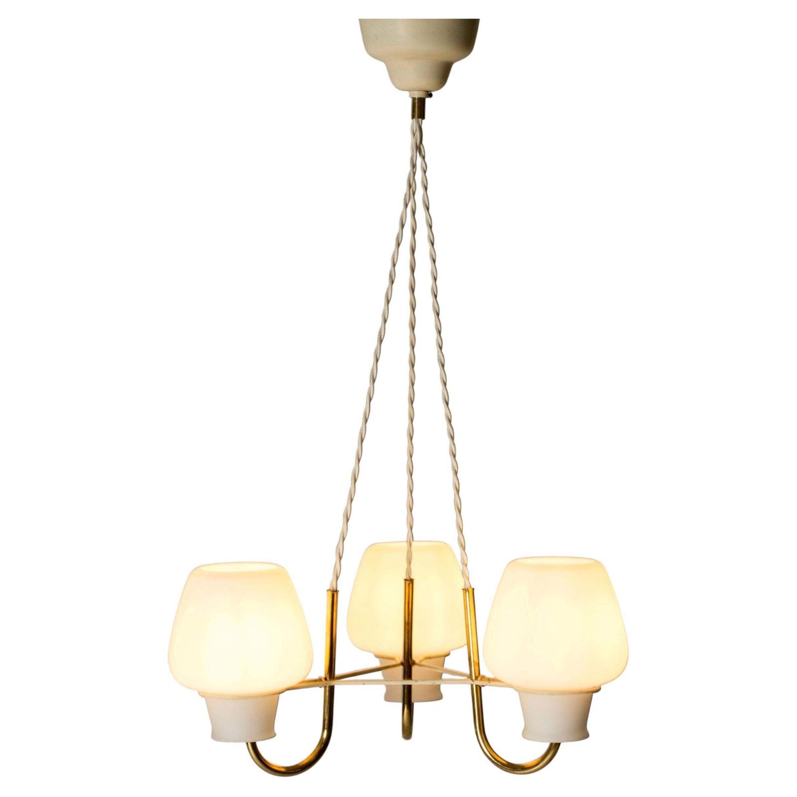 Vintage Scandinavian Chandelier van Hans Bergström, Asea, Sweden, jaren 1950