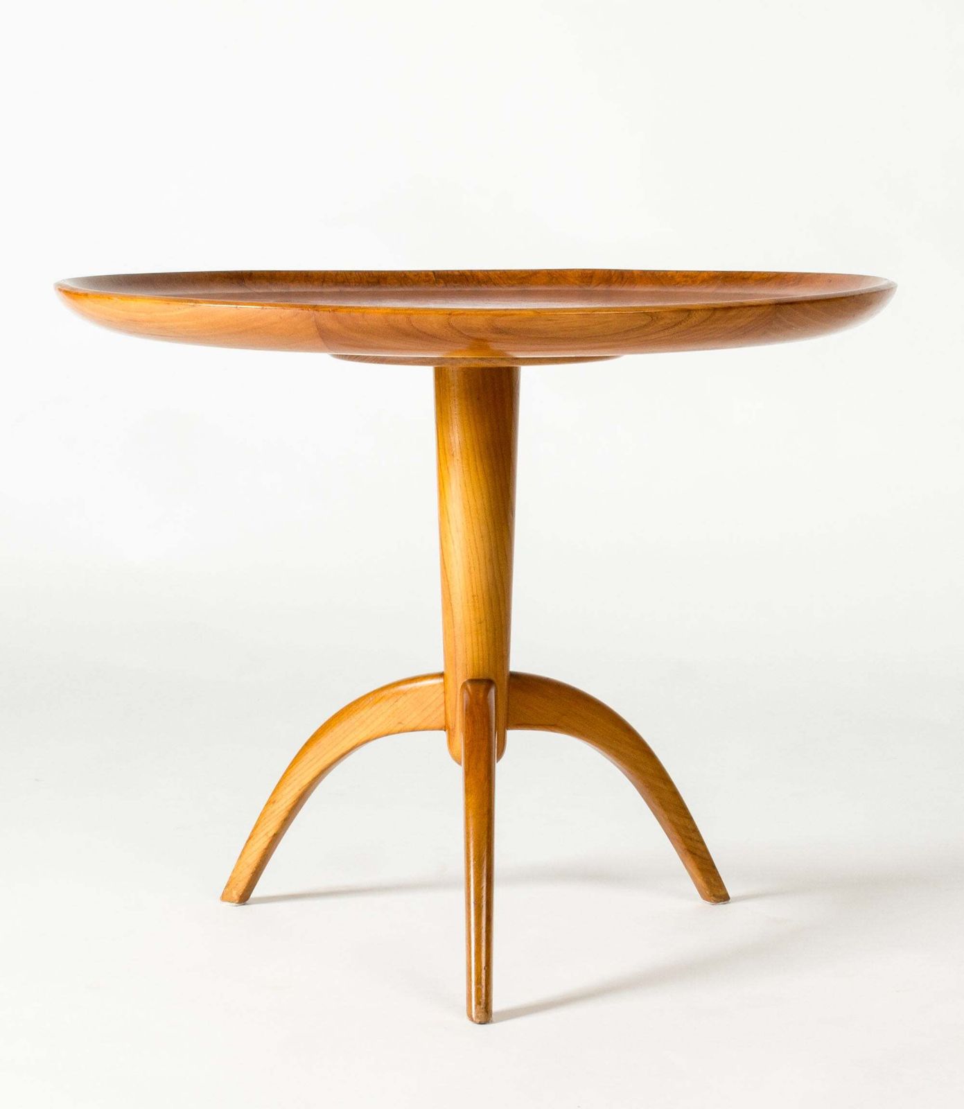 Swedish Modern Elm Side Table, 1940s photo Furniture