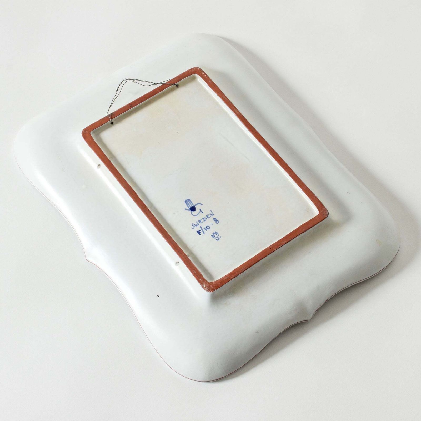 photo for sale Swedish Midcentury Faience Wall Mirror By Stig Lindberg For Gustavsberg, 1940s