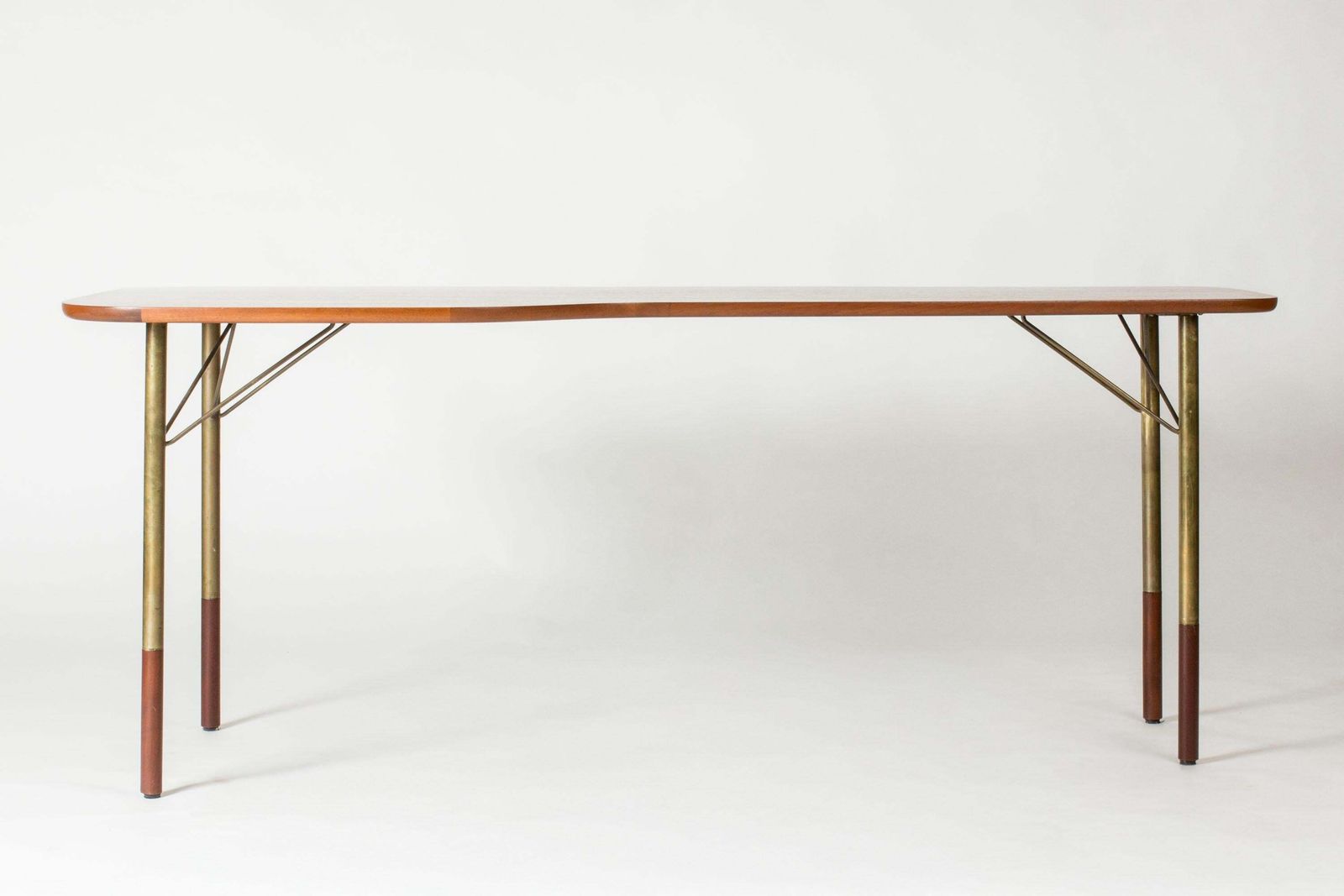 Scandinavian Modern vrijstaand teakhouten bureau, Denemarken, jaren 1950 photo buy