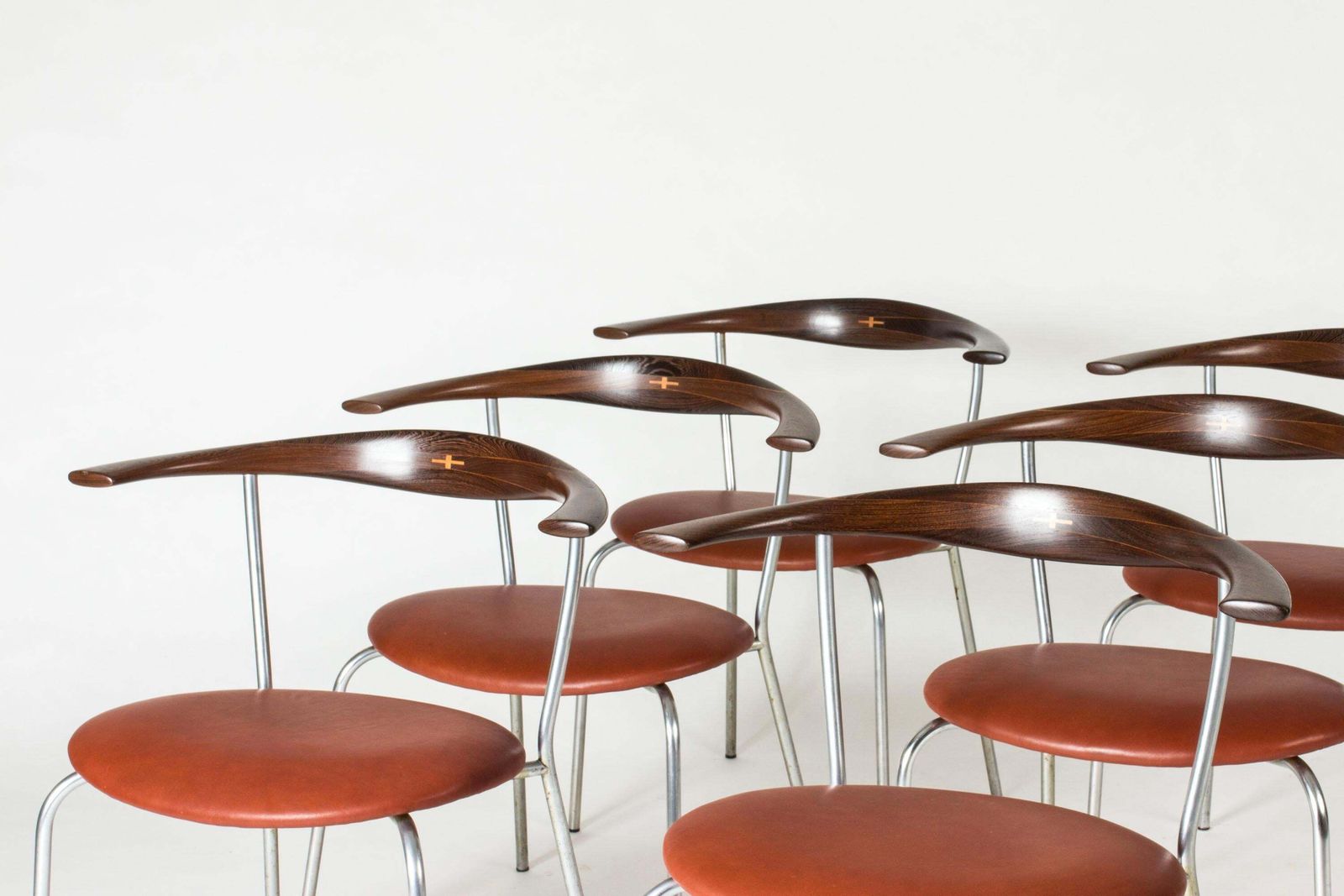 Set Of Six Midcentury "Jh 701" Dining Chairs, Hans J. Wegner, Denmark, 1950s photo 30559.0