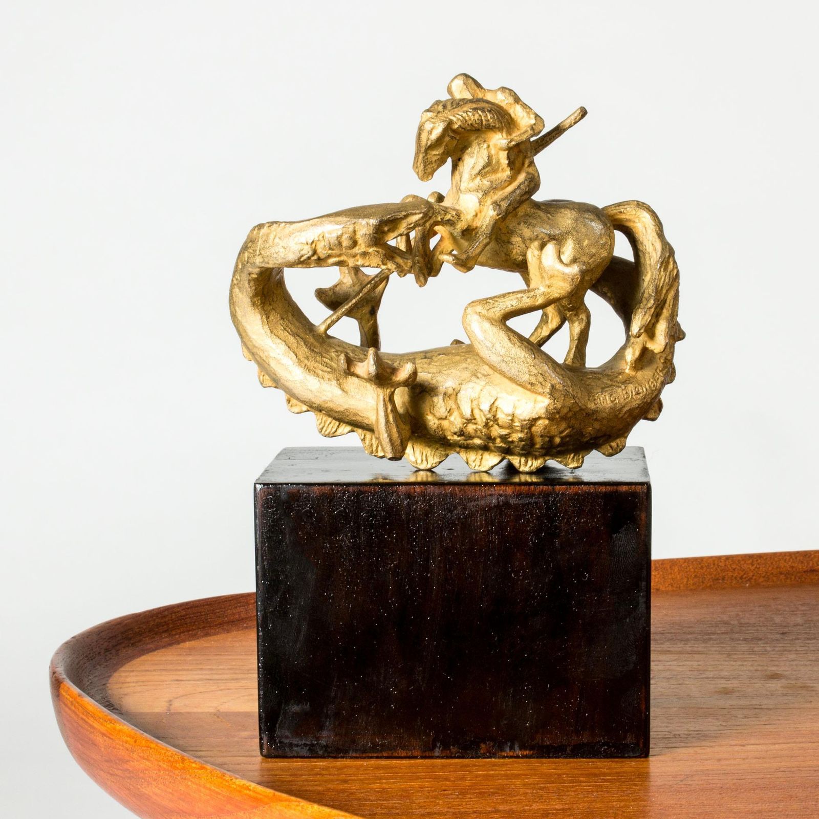 Swedish Modernist Bronze Sculpture By Stig Blomberg, Herman Bergman, Sweden photo Art