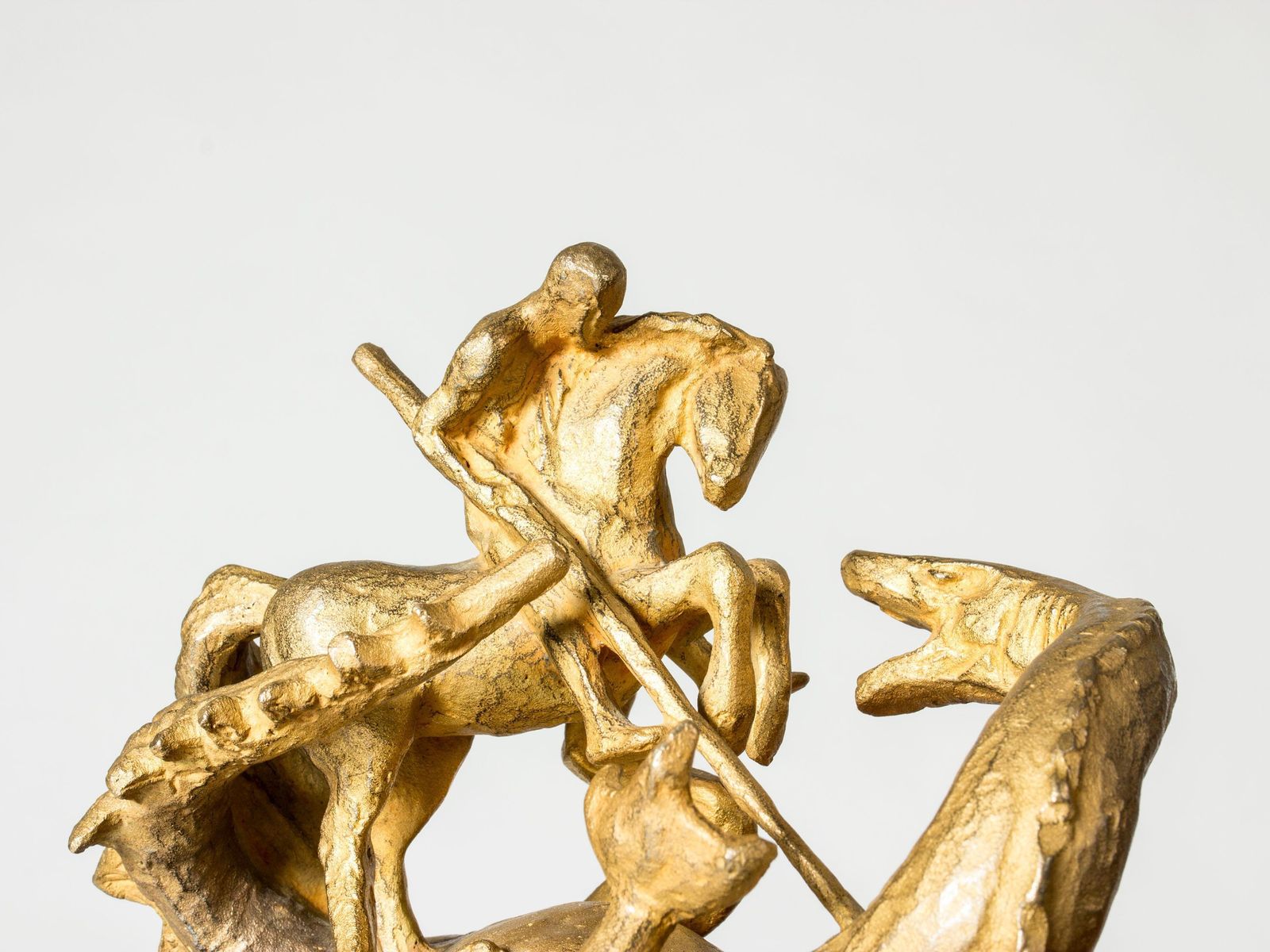 Zweeds modernistisch bronzen beeld van Stig Blomberg, Herman Bergman, Zweden photo vintage