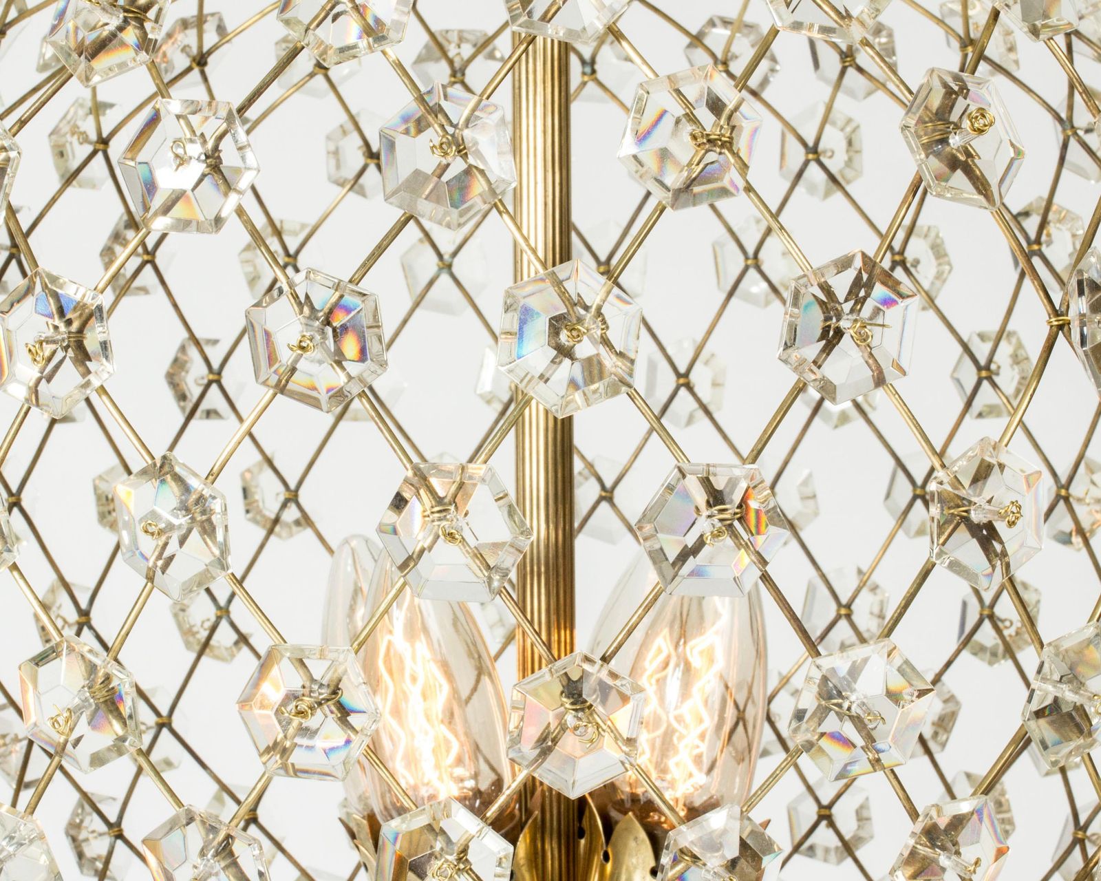 Swedish Modern Chandelier By Bertil Brisborg, Nordiska Kompaniet, Sweden, 1940s photo buy