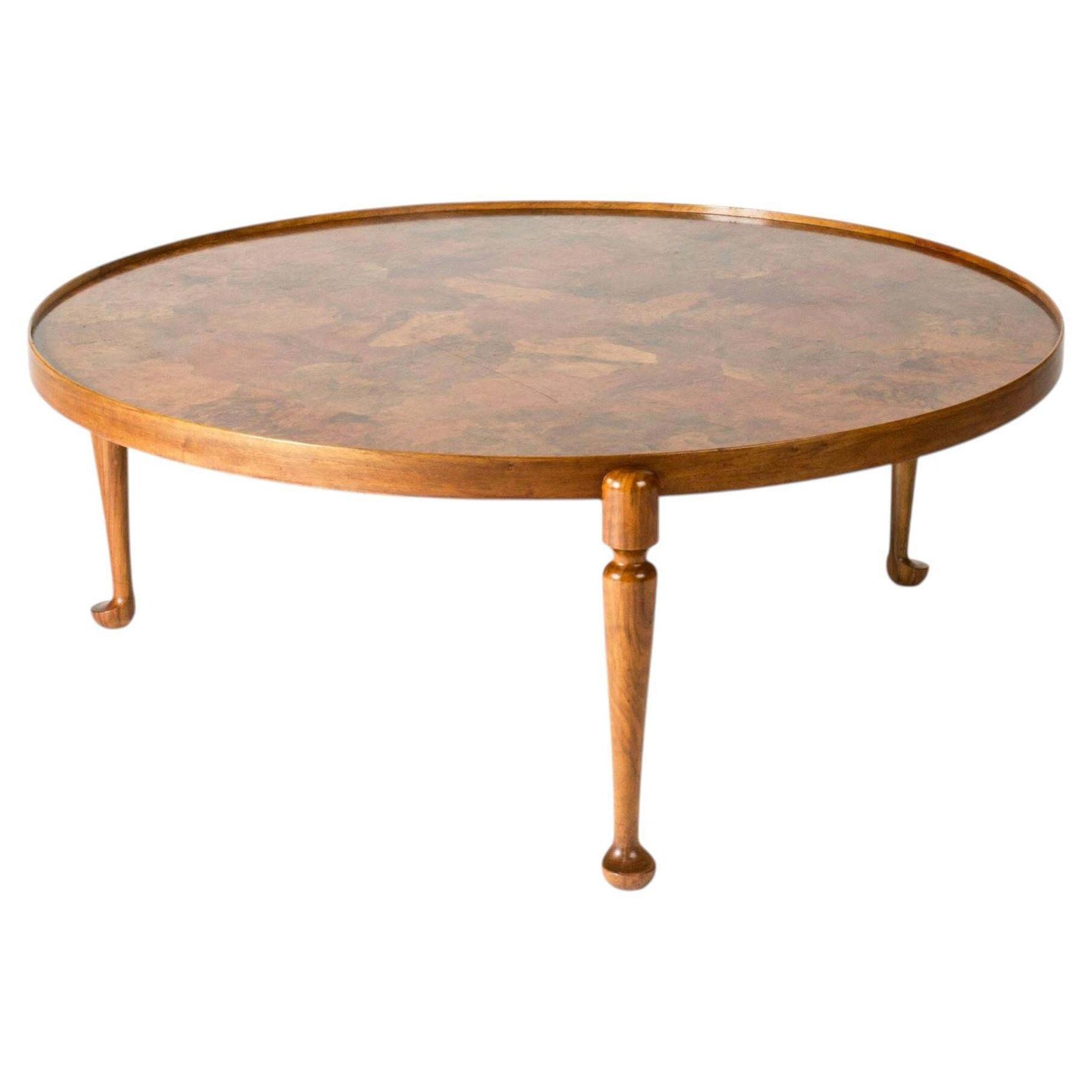 Table basse suédoise mid-century en noyer par Josef Frank, Firma Svenskt Tenn, années 1950